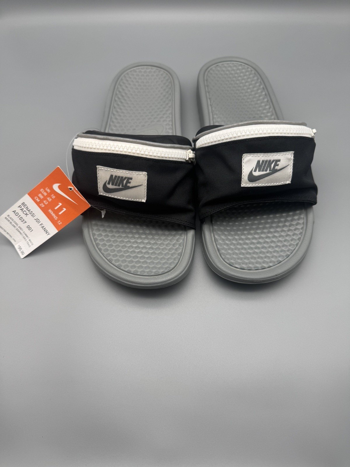 NIKE BENASSI JDI FANNY PACK SLIDE AO1037-001_ WMS 13/Men12
