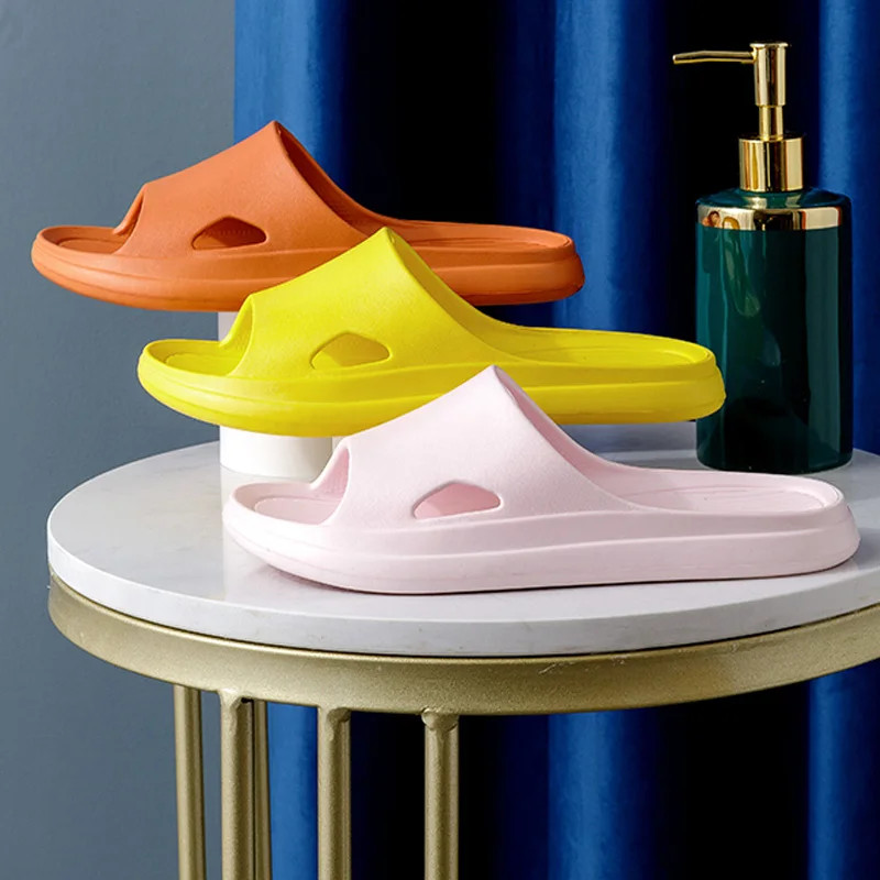 Soft Home Slippers Couple Summer Indoor Skid Proof Bathroom Slippers Sandals Hot