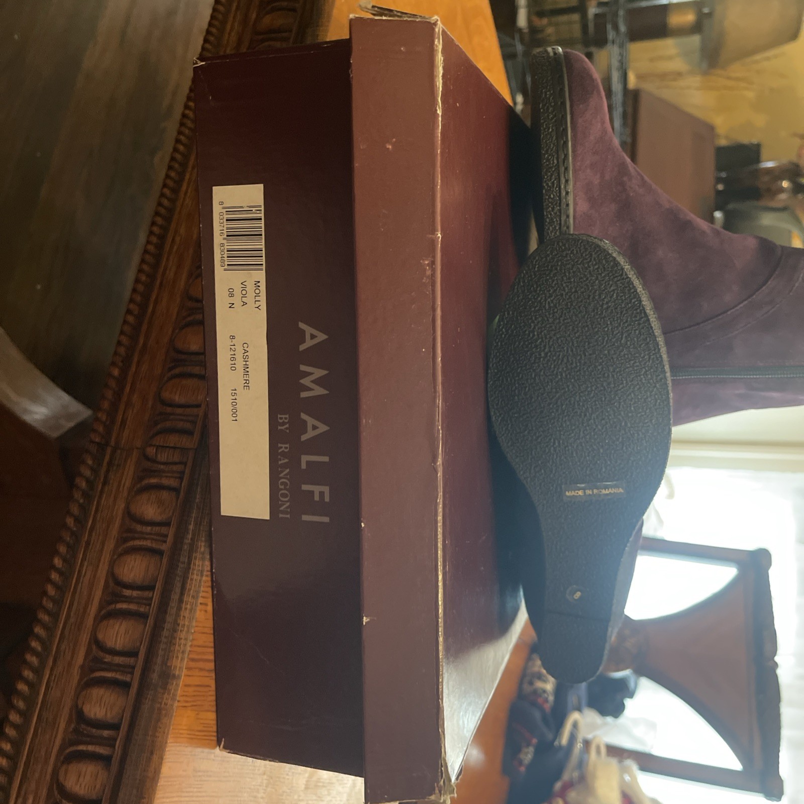 Amalfi by Rangoni Italian Cashmere Molly Viola 8 Ships FREE. NEW!