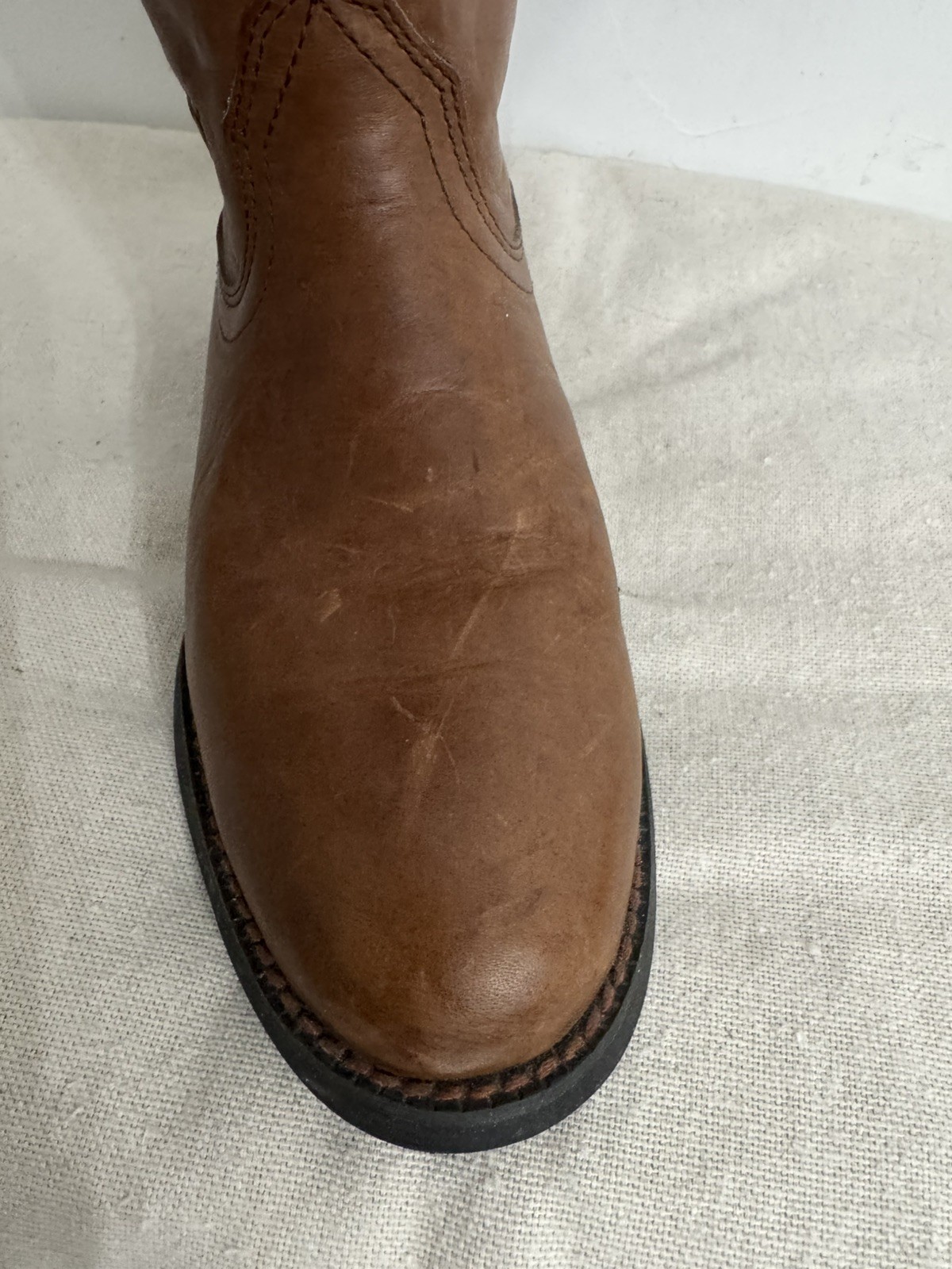 Ariat Heritage Roper Boots Women’s 7B Brown Distressed Leather Cowgirl 10000797