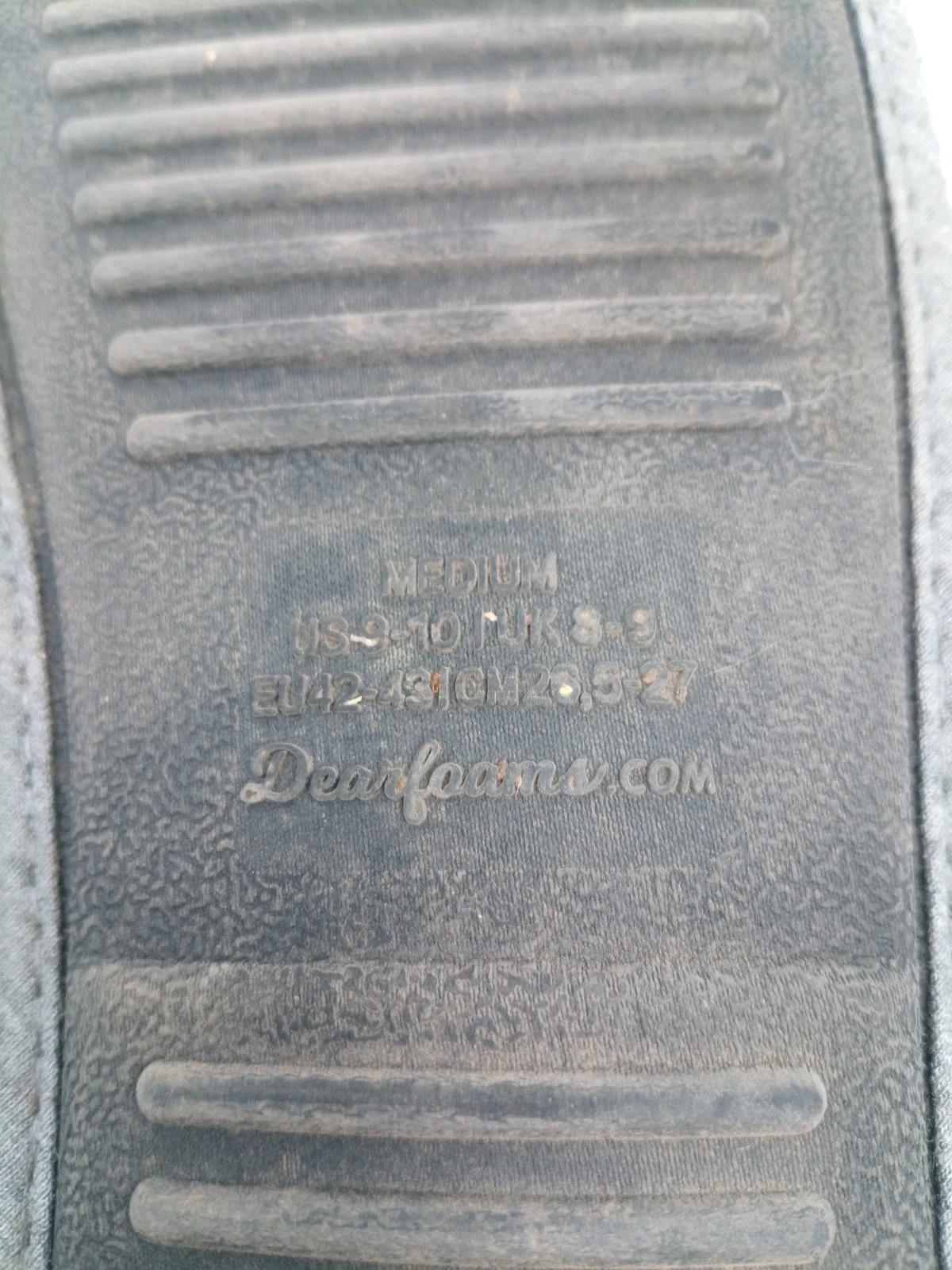 DF by Dearfoams Slide Scuff Slipper with Memory Foam Gray Black Size M 9/10
