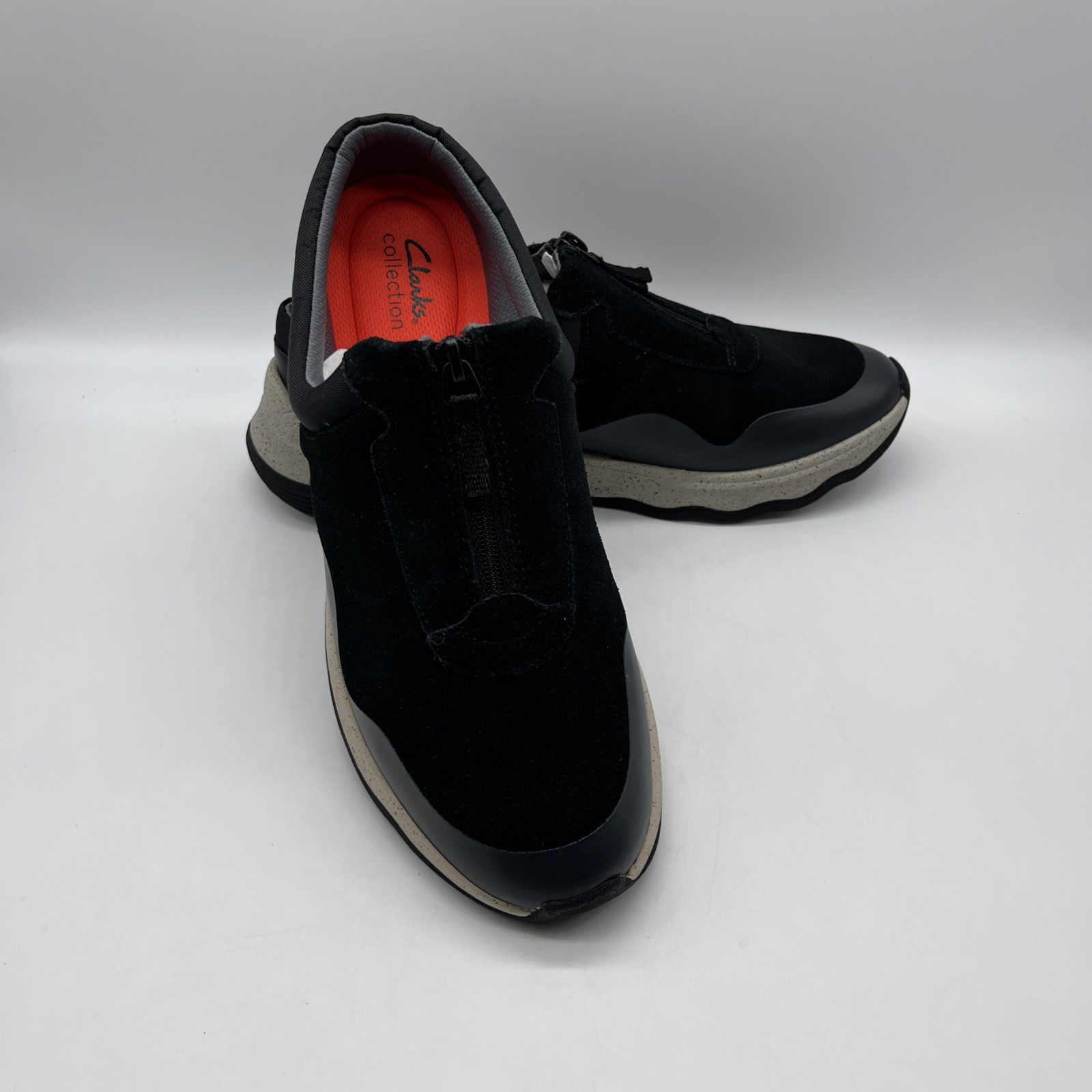 CLARKS Collection Women’s JAUNT WAY Black Suede Slip On Sneaker 🌺 Size 10 W~NIB