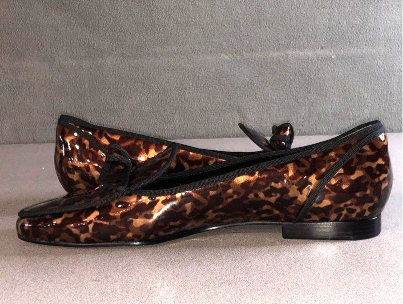 Alexandre Birman Women’s Black Grosgrain Tortoise Loafers size 41 (US SIZE 11 )