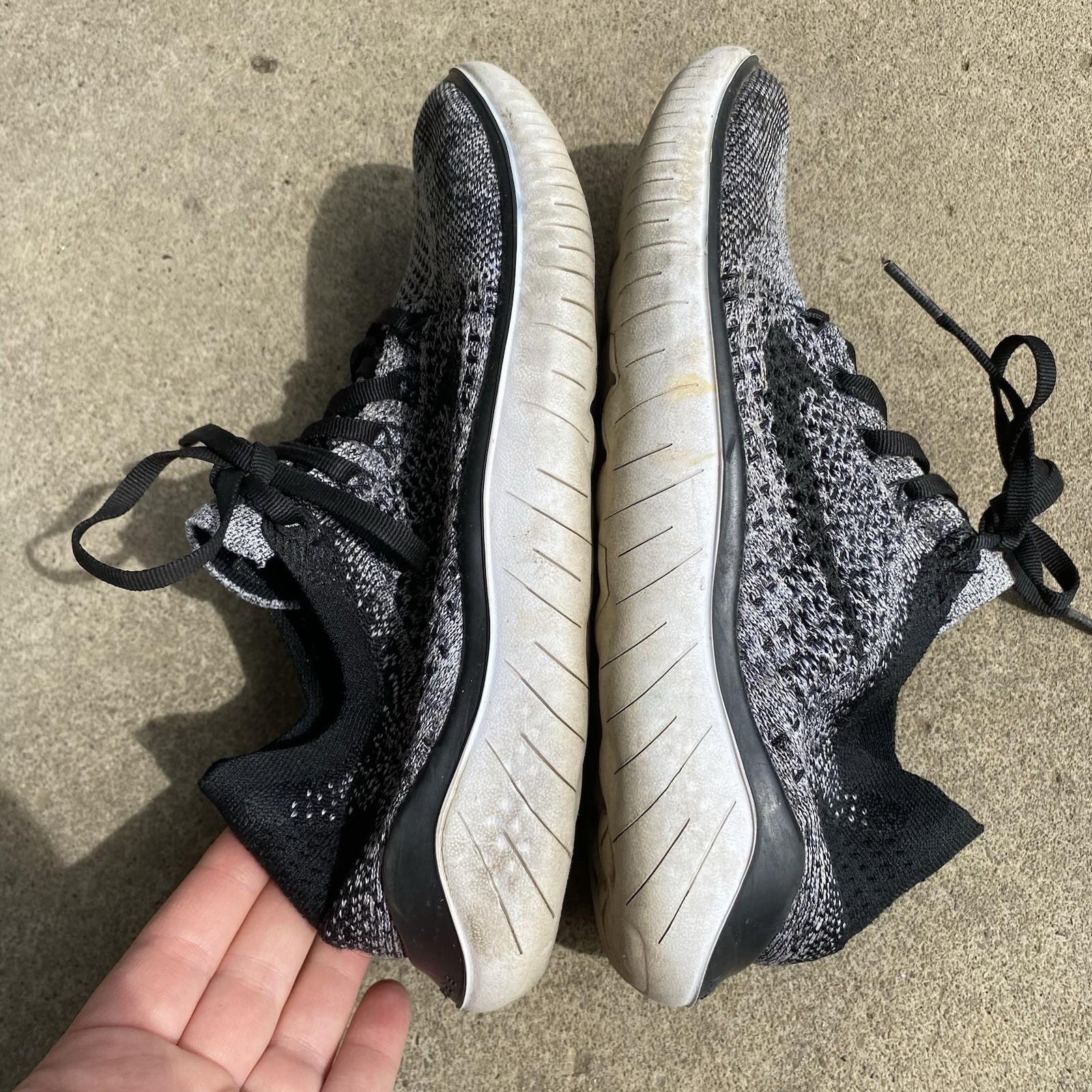 Nike Free Run Flyknit 2018 Running Shoe Sneaker Gray 942839-101 Women Size 7.5