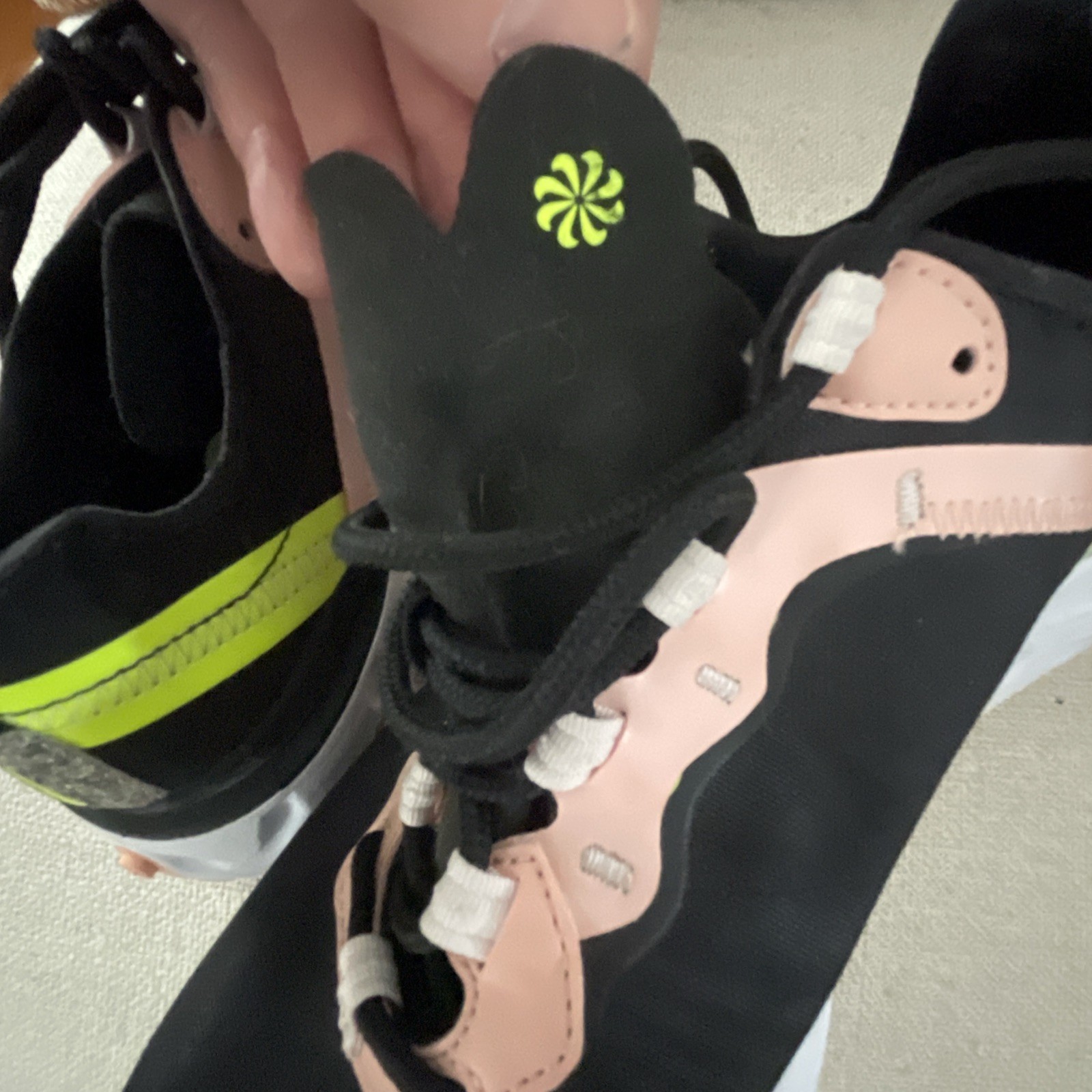 Nike CD6964-002 Women React Element 55 Shoes Sneakers Black Coral Size 8