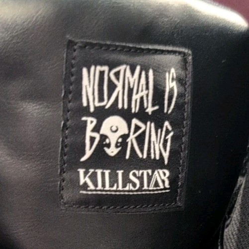 KILLSTAR Black Platform Wedge Ankle Boots-Moon Cut Out-Lace Up Dolls Kill