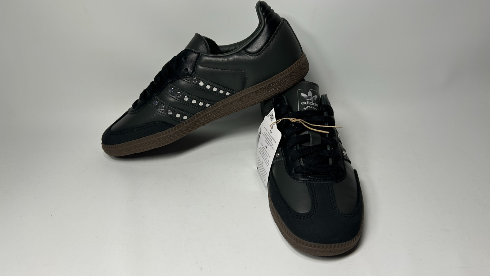 [IMPORT-FREE] adidas Samba OG Studded Stripes Wmns Sz 7-7.5-8-8.5-9 Black JR8869