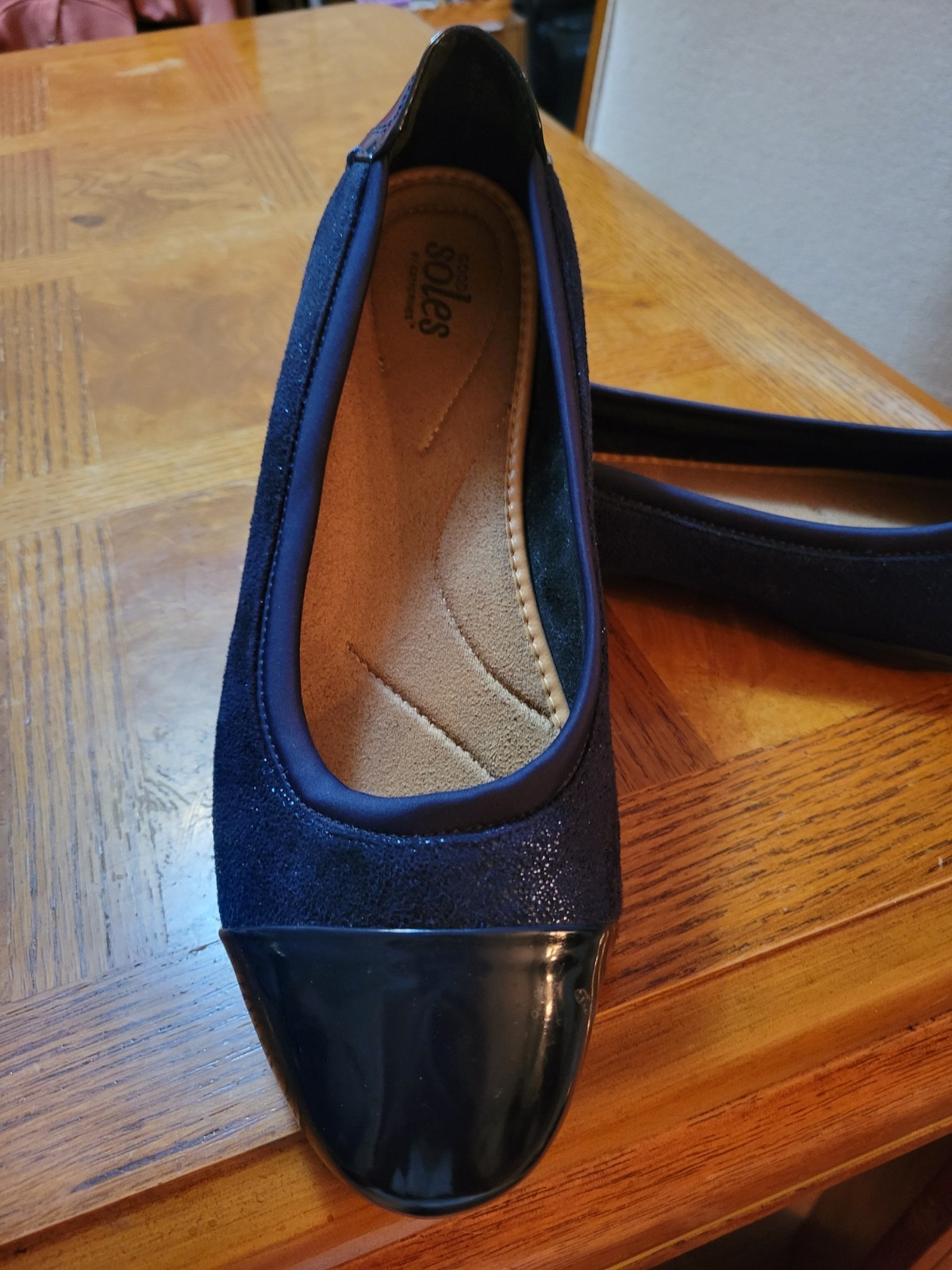 Lite Wght Comfy Business Casual Flats. Good Souls By Catherines Sz 10-Wide.