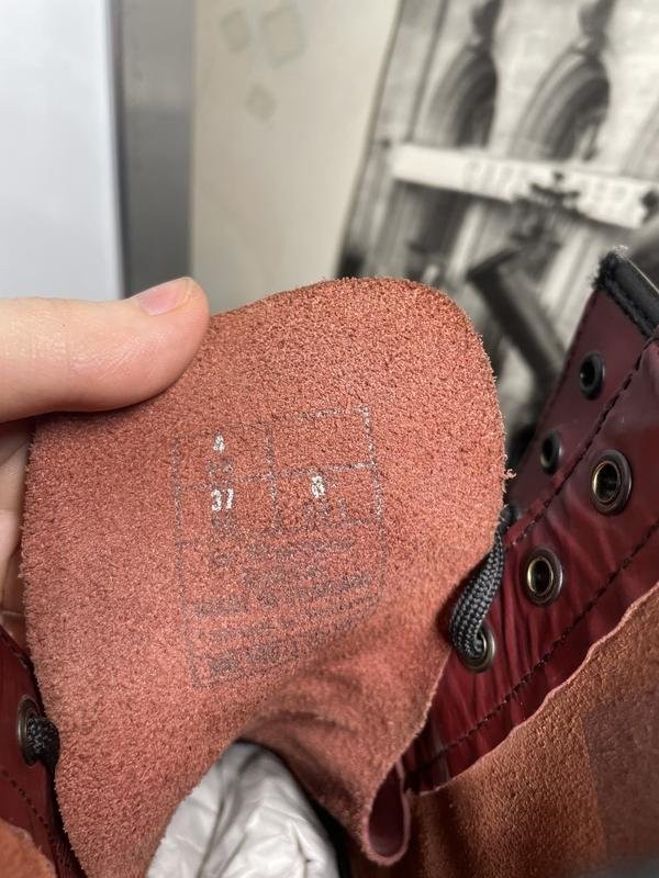 Women Dr Martens Boots Burgundy Leather 37 #3KED