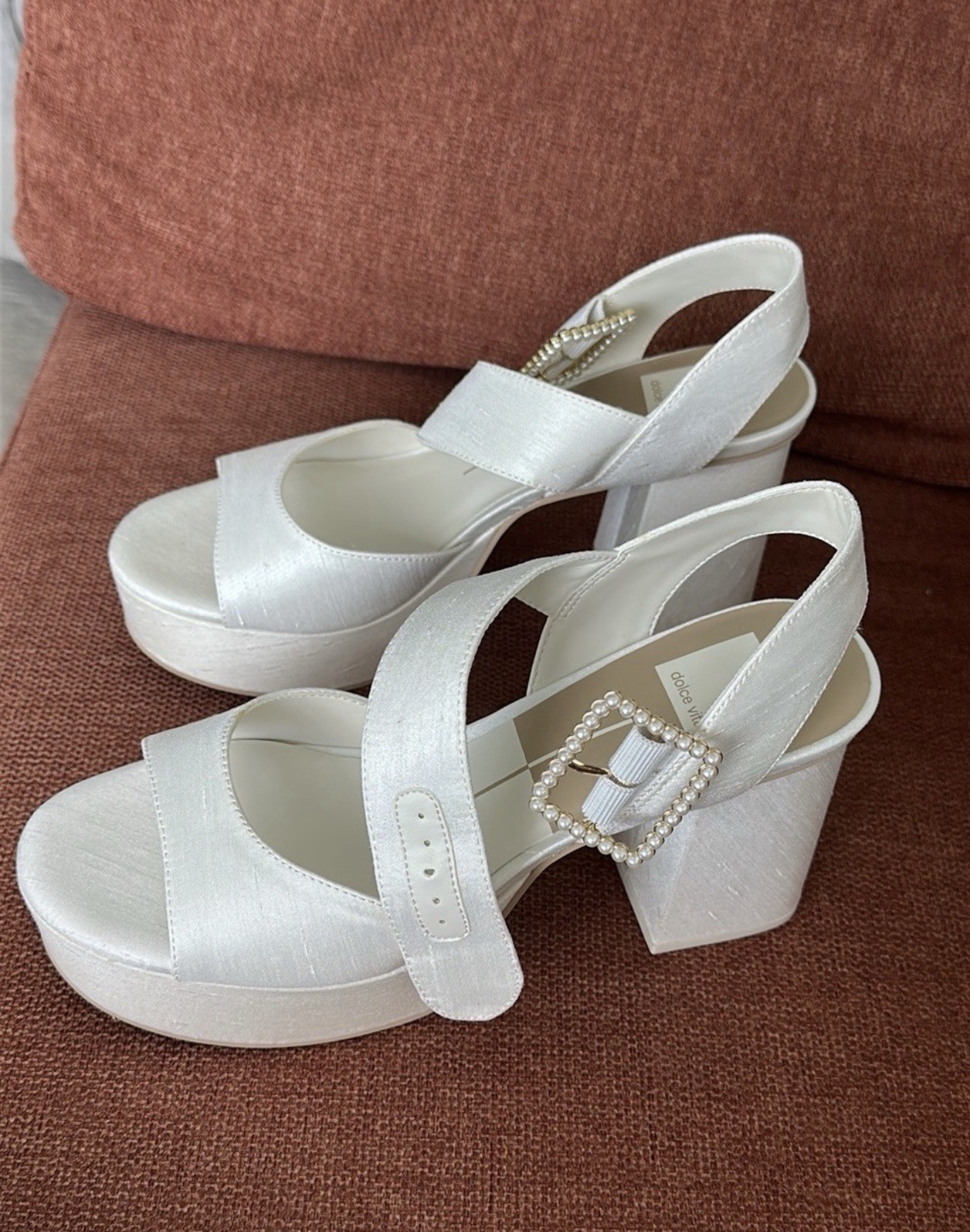 Dolce Vita Bobby Pearl Heels in White – New – Never Worn Size 8