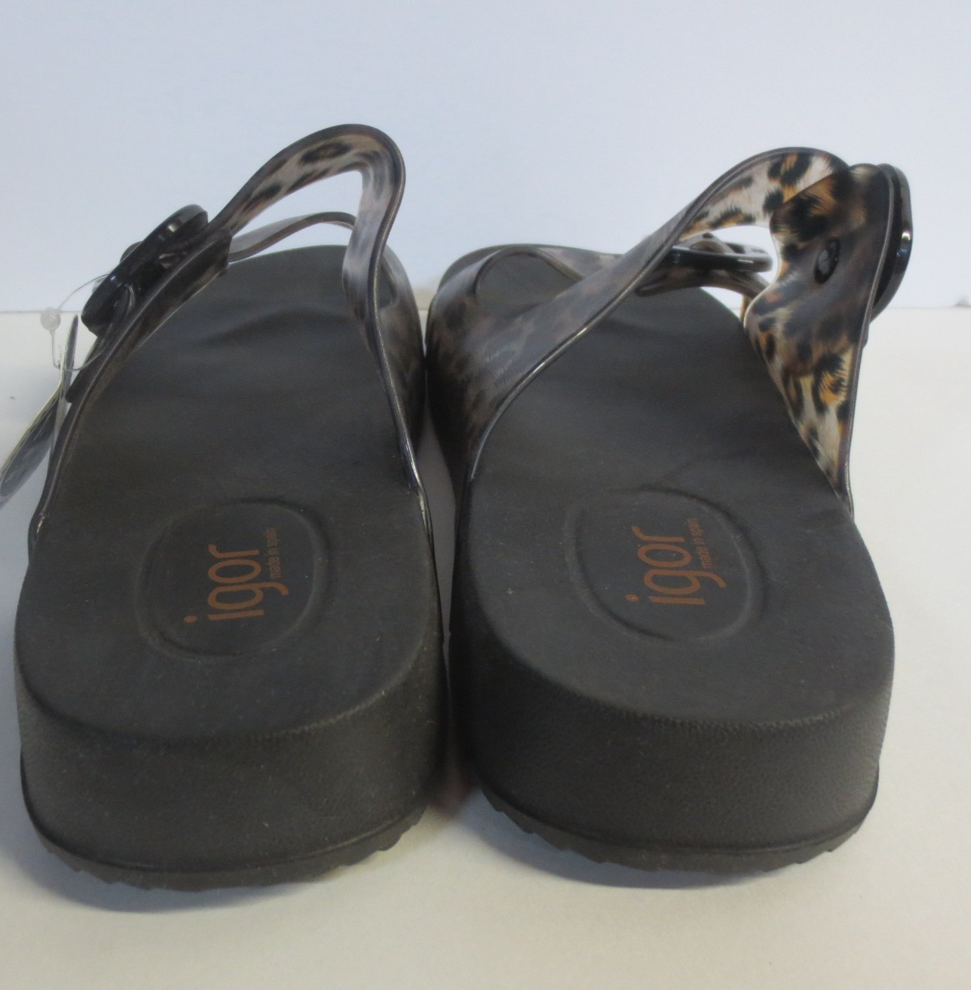 Igor Women’s Habana Brillo Leopard Sandals – BLACK – EU 41 – US 10-10.5