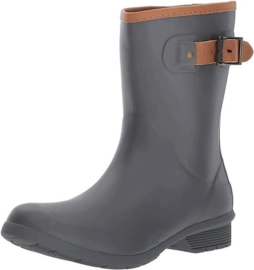 CHOOKA WOMEN’S CITY SOLID MID HEIGHT RAIN BOOTS sz 6 – 11 BLACK, CHARCOAL 111037