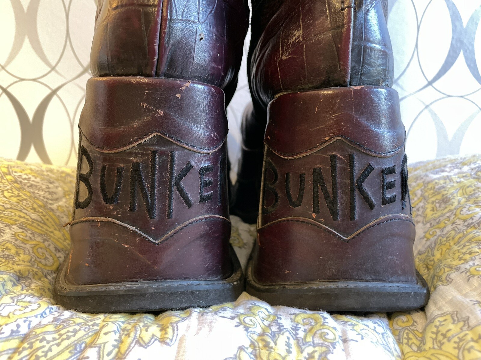 Vintage BUNKER Club Kid Platform Boots Trash & Vaudeville NYC RARE! Unisex SZ 41