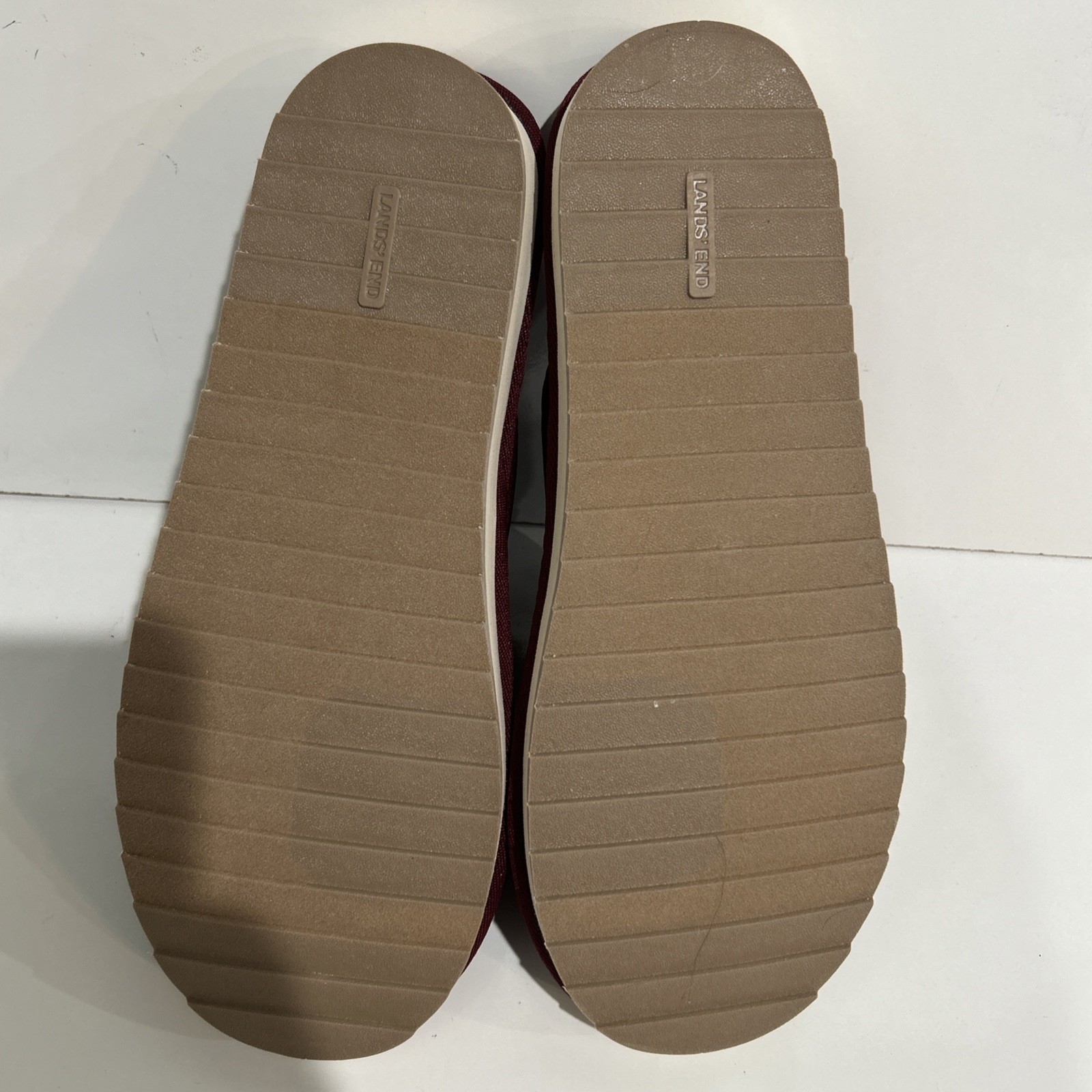 Lands’ End Fleece Lined Comfort Puffer Slip On Indoor Outdoor Slippers Women 9 B