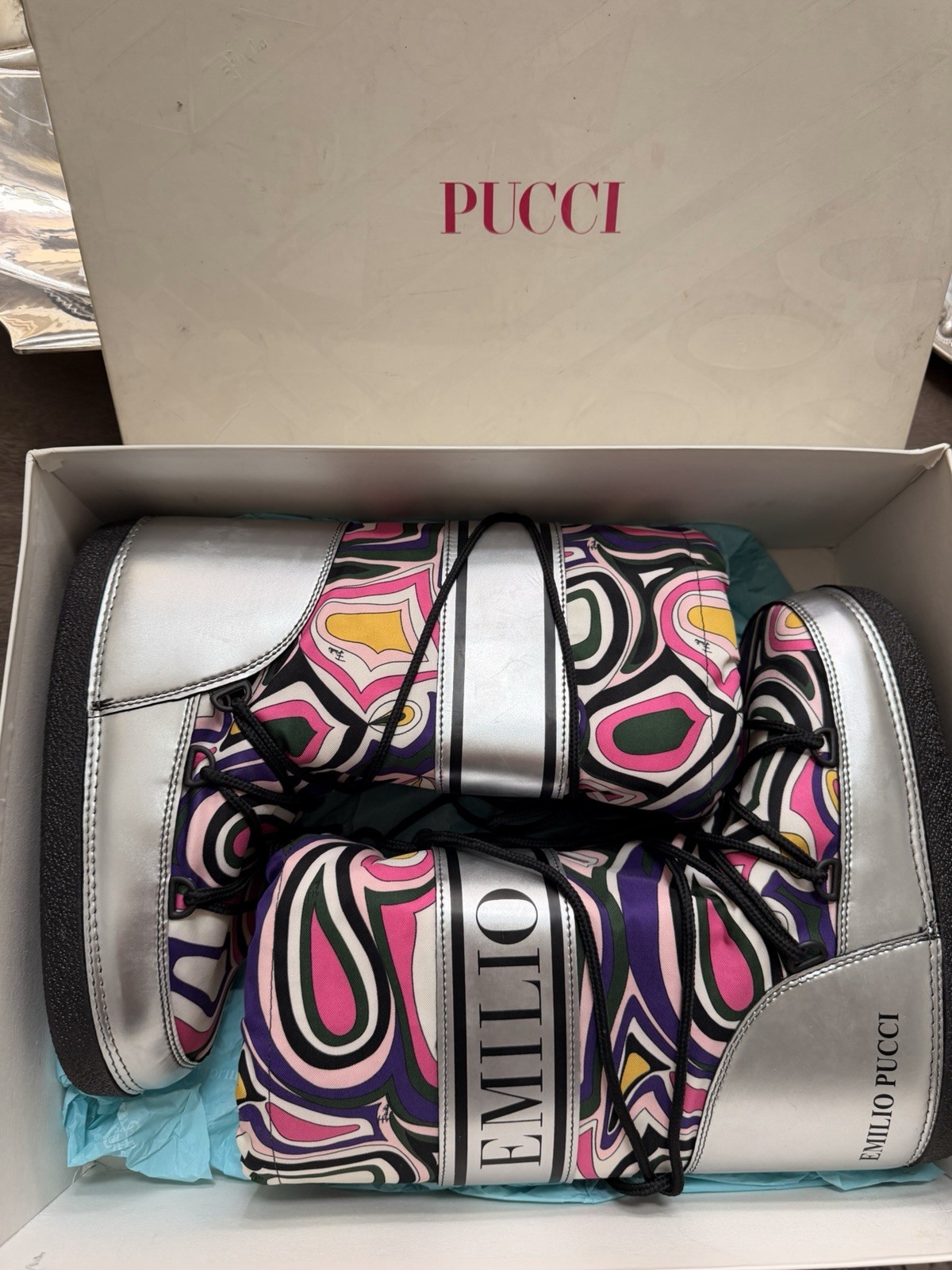 Authentic Emilio Pucci Snow Ski Moon Boots Size 38-40