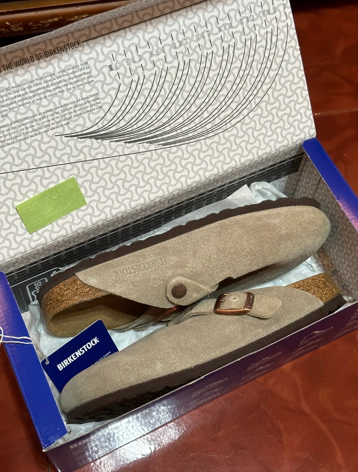 Birkenstock Boston Soft Footbed Suede Leather Taupe Clogs Unisex Shoes New