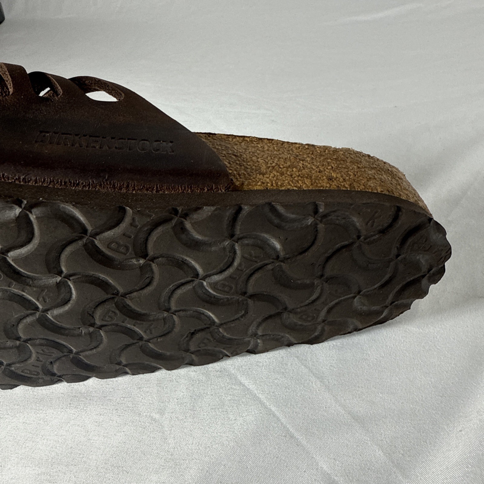 Birkenstock Sandals Brown Granada Slides Leather Buckle Womens 40 L9 M7 2W