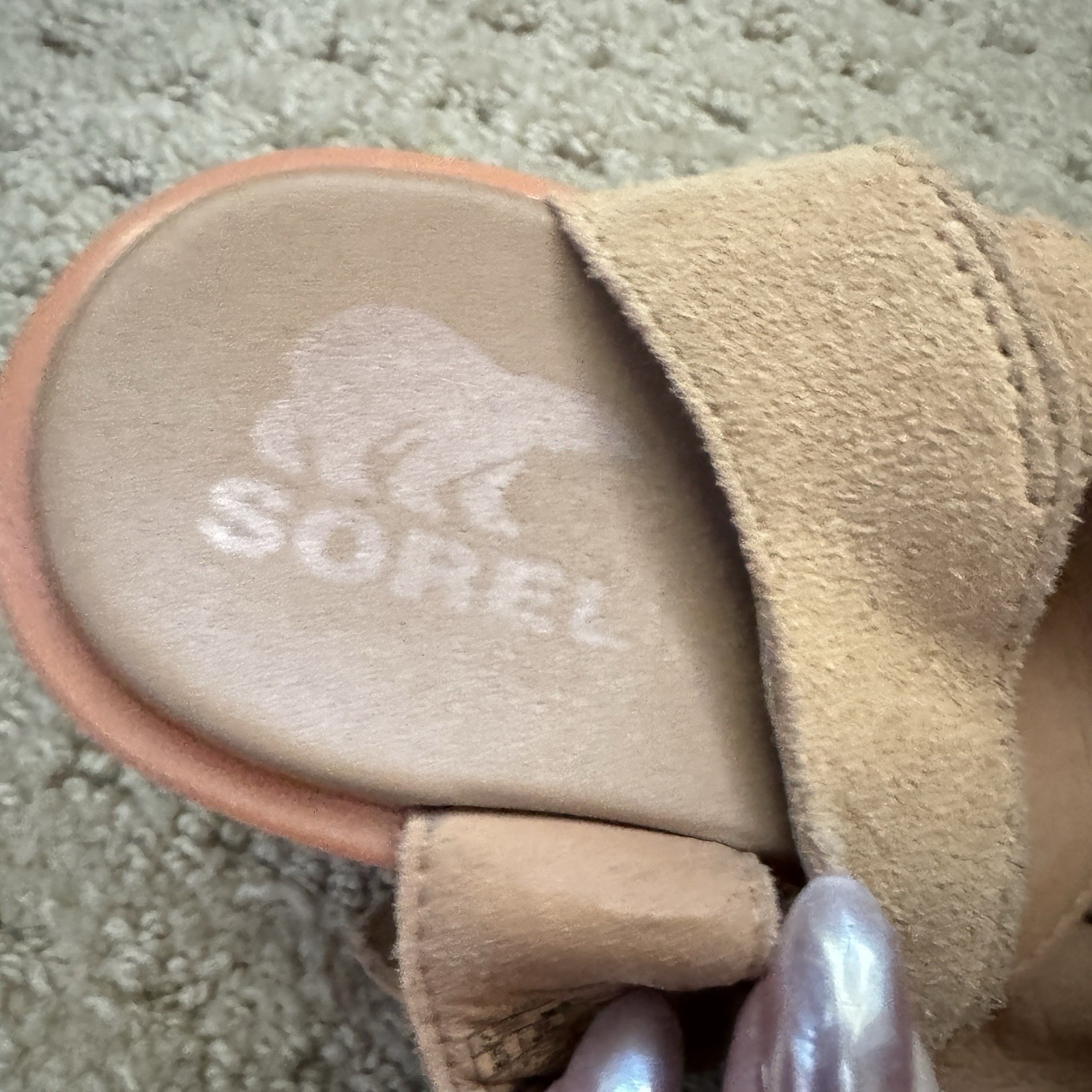 SOREL Size 9 JOANIE III – Beige Strappy Platform Sandals
