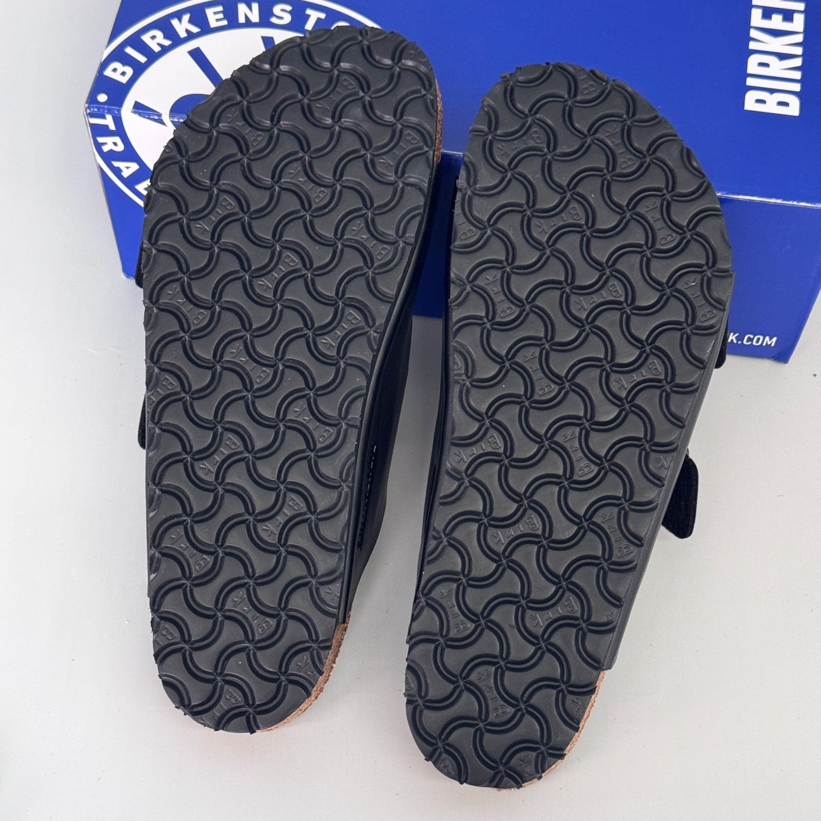 Birkenstock Arizona Soft Footbed Birko-Flor Black Two-Strap Sandals EU37-45