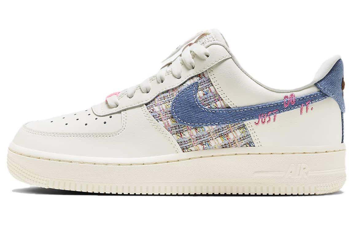 Nike Air Force 1 Low ’07 Lx Denim Swoosh Boucle Women FJ7740-141 New Authentic