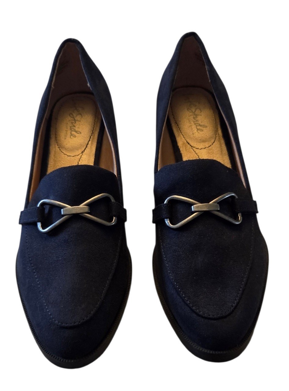 LifeStride Devyn 2 Navy Blue Horsebit Block Heel Loafers Women’s 7.5M