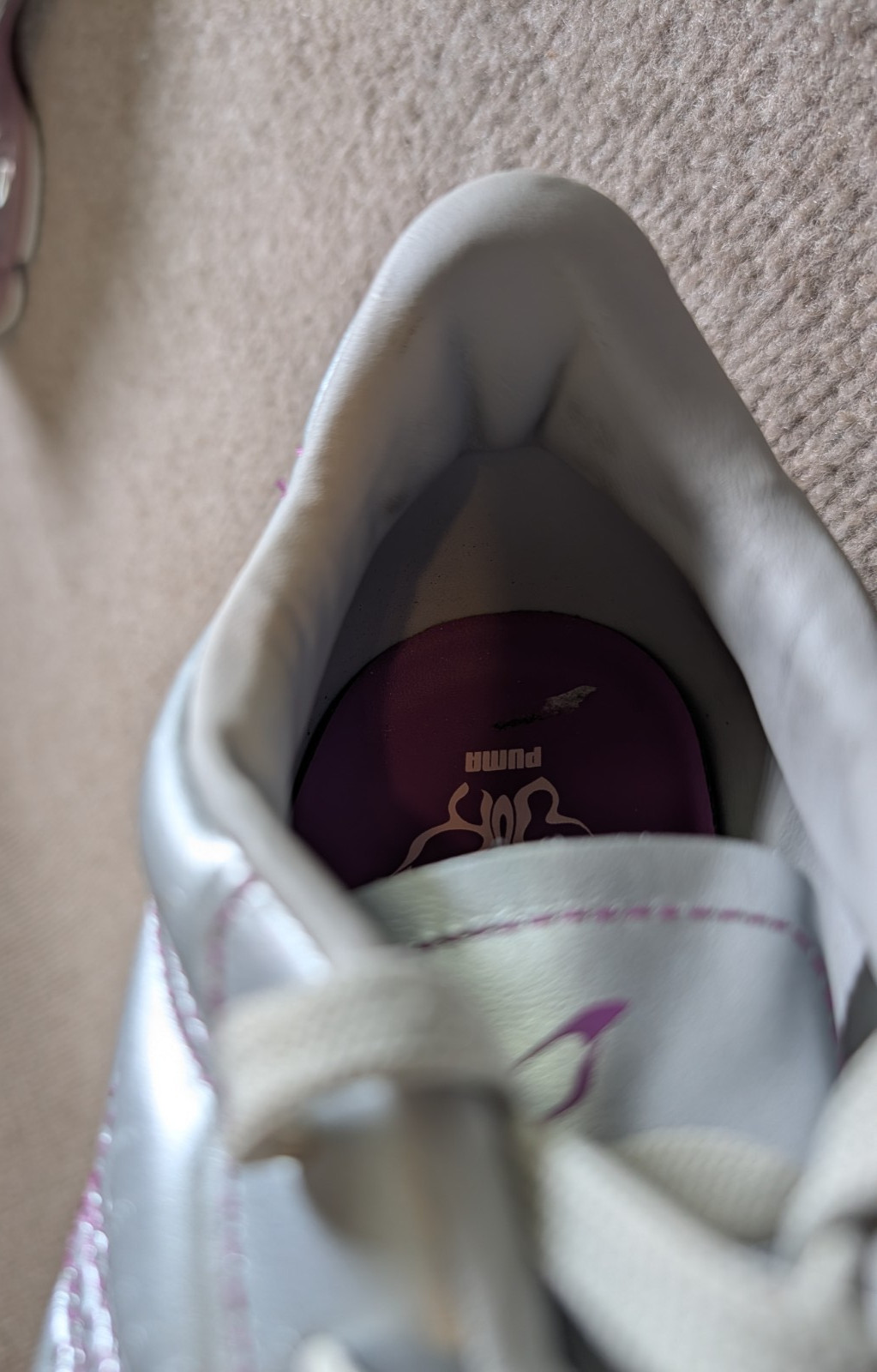 PUMA Cell Dome King ML x Dua Lipa Silver Purple Women’s Sneaker Shoes Size 10