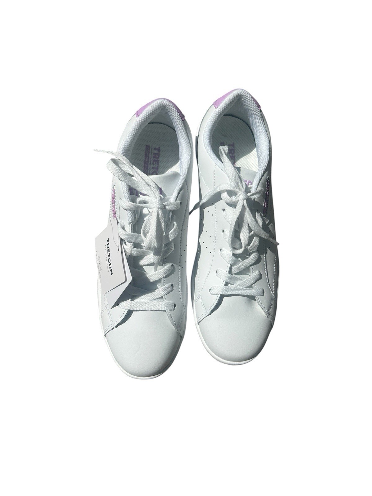 Tretorn White & Lavender Center Court Sneakers Size 11M