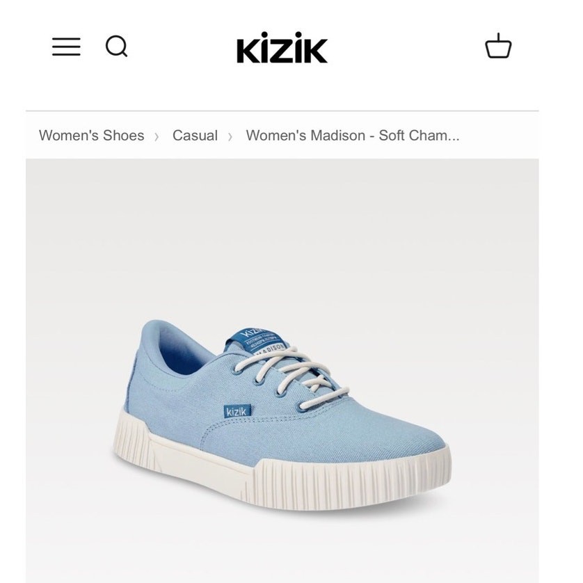 Kizik Women’s Madison Soft Chambray Slip-on Sneaker- Fantastic Shoe! Sz 9
