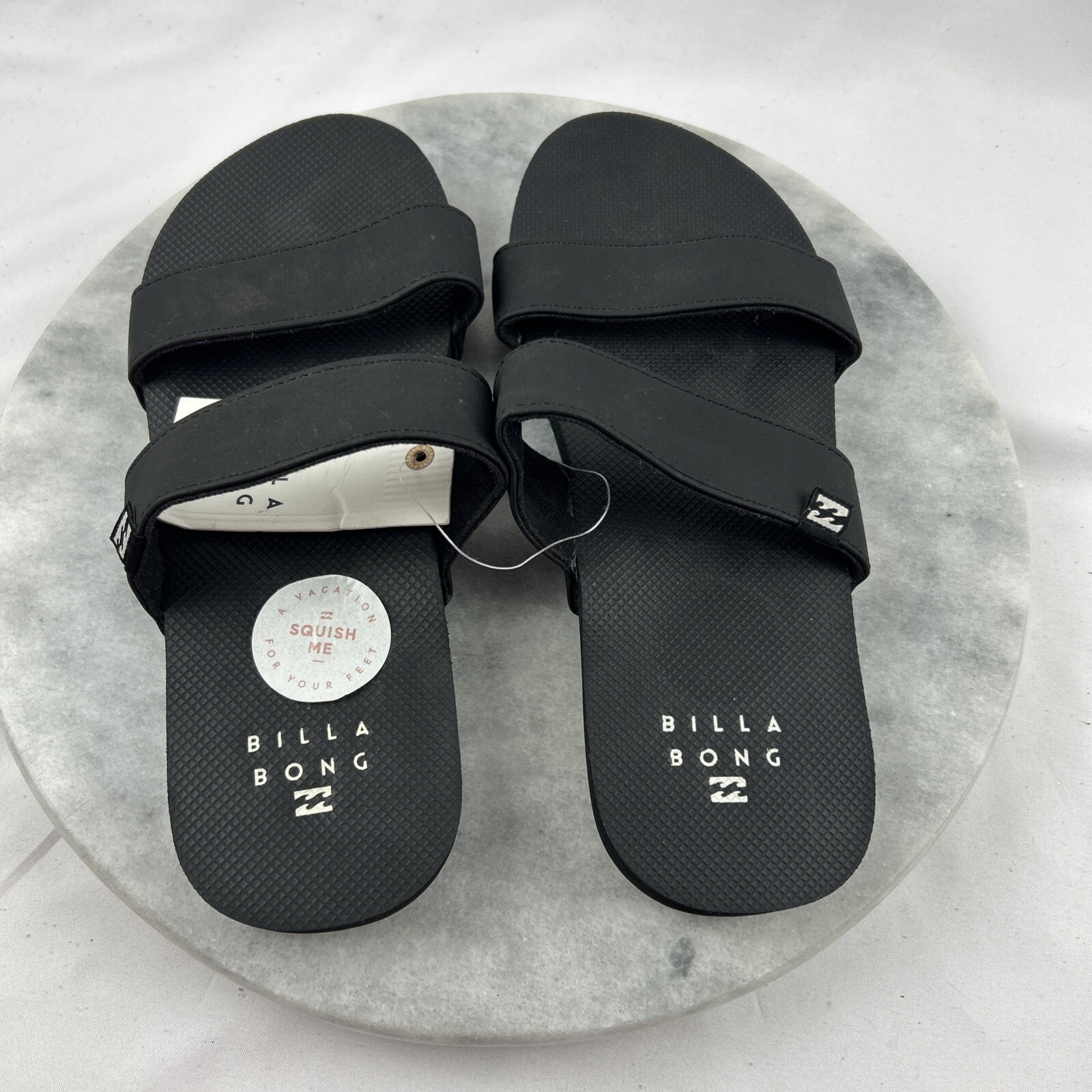 Billabong Strap Sandal Women Size 6 Slip On Black NOS