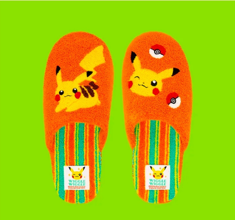 Pokemon x Wiggle Wiggle Terry Home Slippers Pikachu Eevee Snorlax Ditto Korea