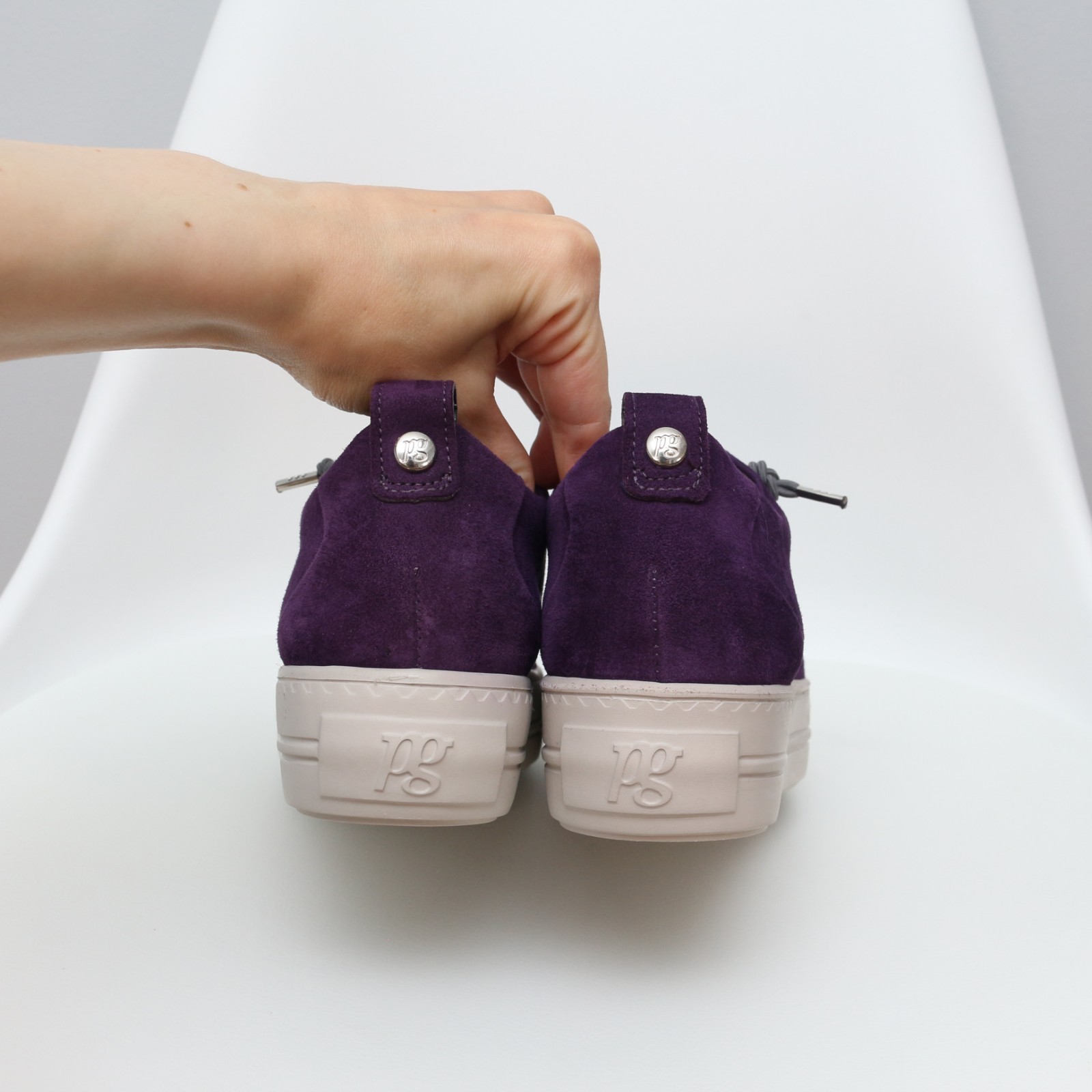 Paul Green Super Soft Purple Suede Low Top Platform Sneakers US6 UK3.5 EU36