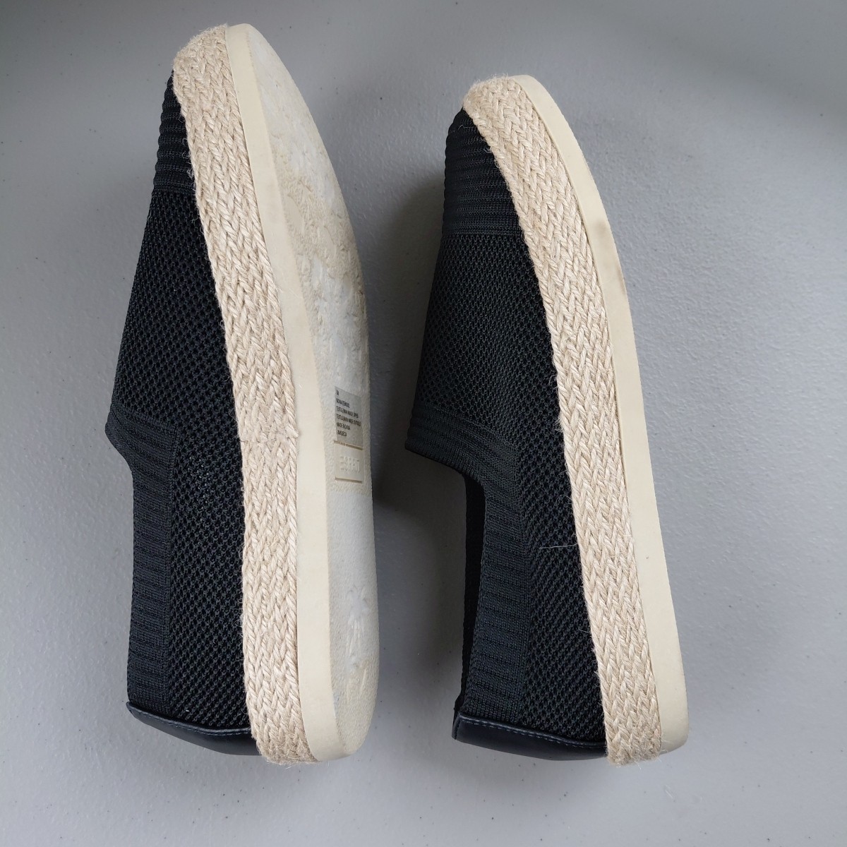 Esprit Espadrille Black Slip On Shoes Womens 7 M Casual Beach Travel Minimalist