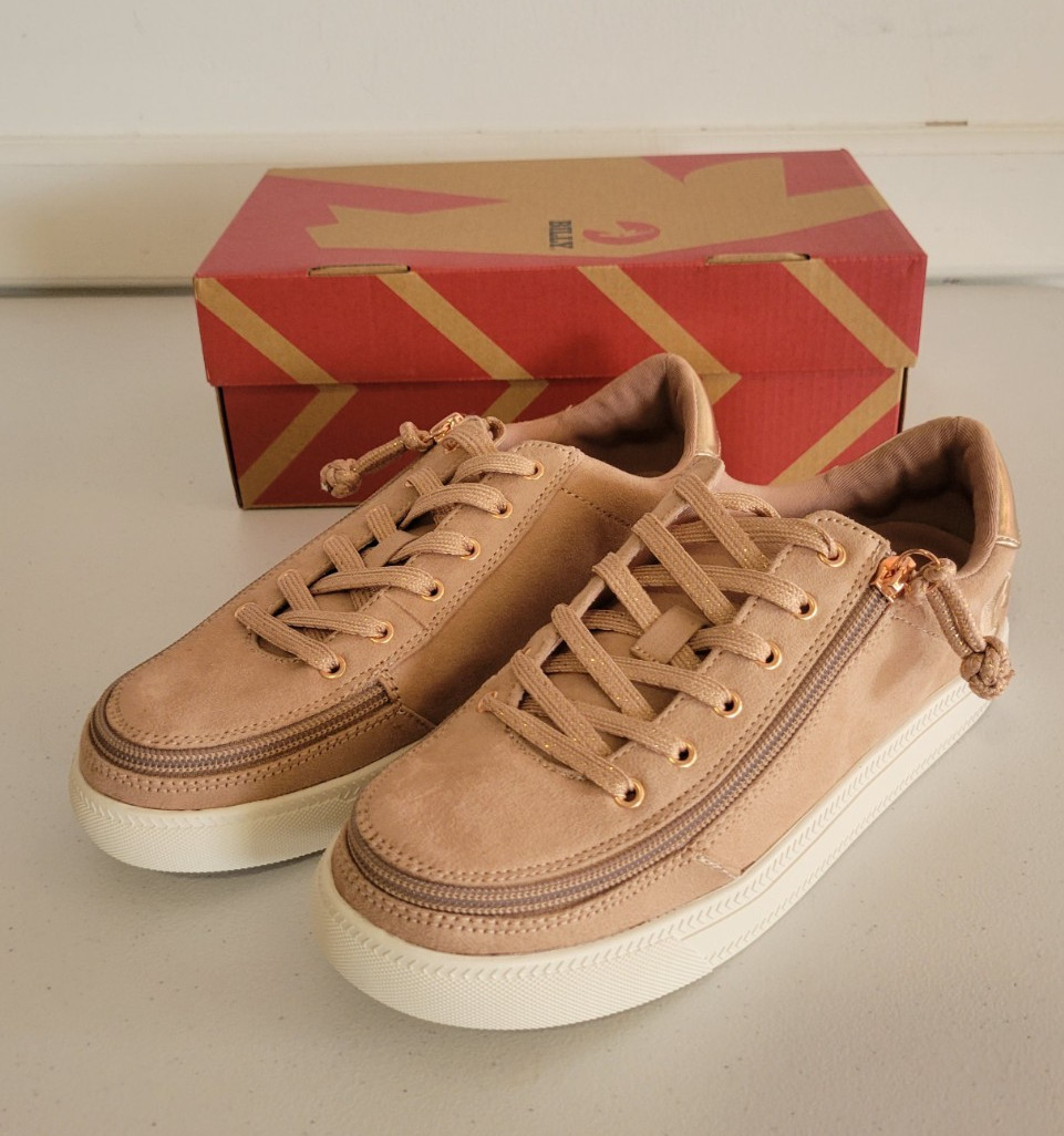 NEW Billy Footwear Women Sneaker Low Top Zip Up Pink Adaptive Size 9.5M KF195