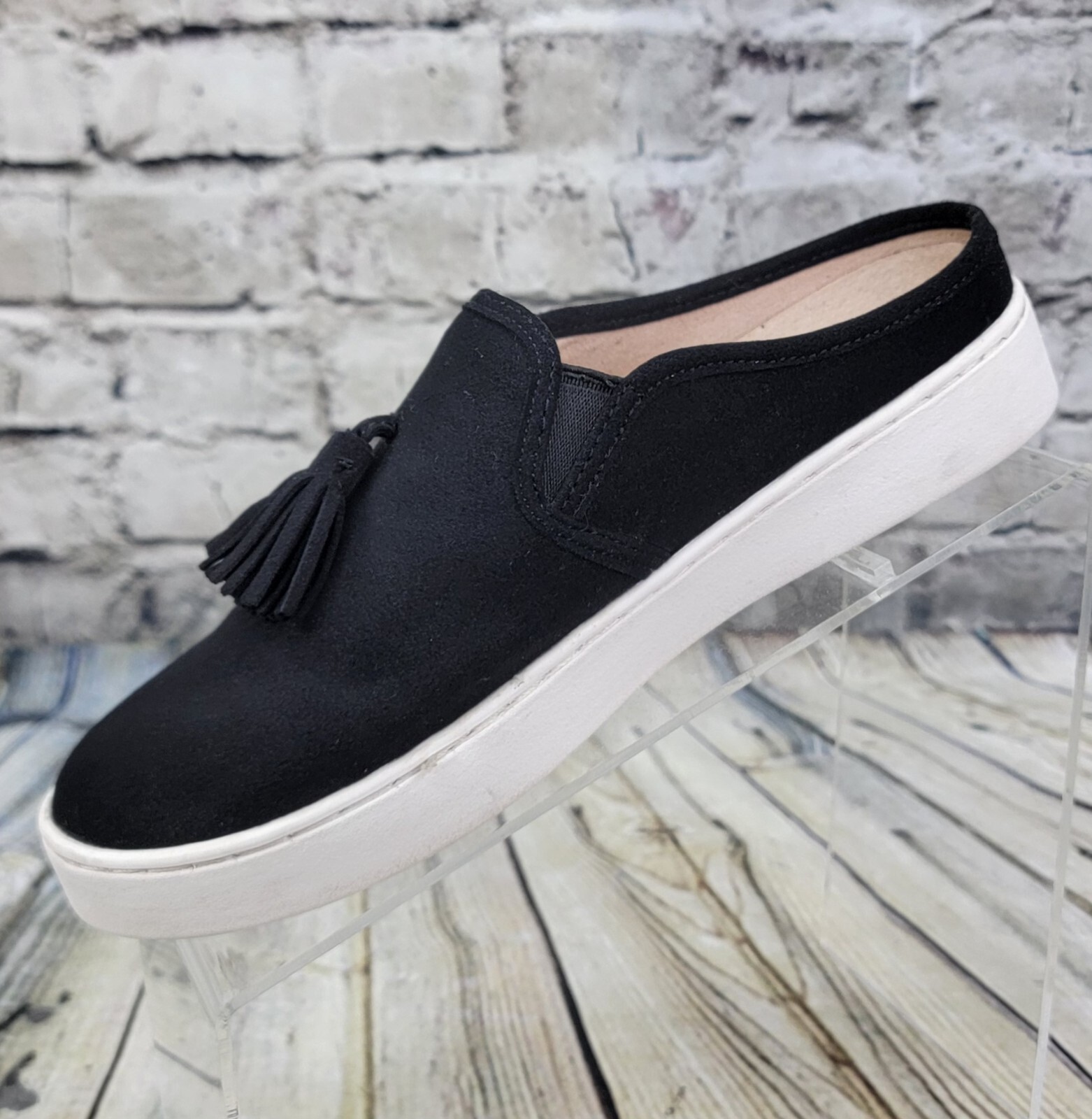 Spenco Celine Slide Slip On Sneakers Women’s 7.5 Black Orthotic Comfort Shoes