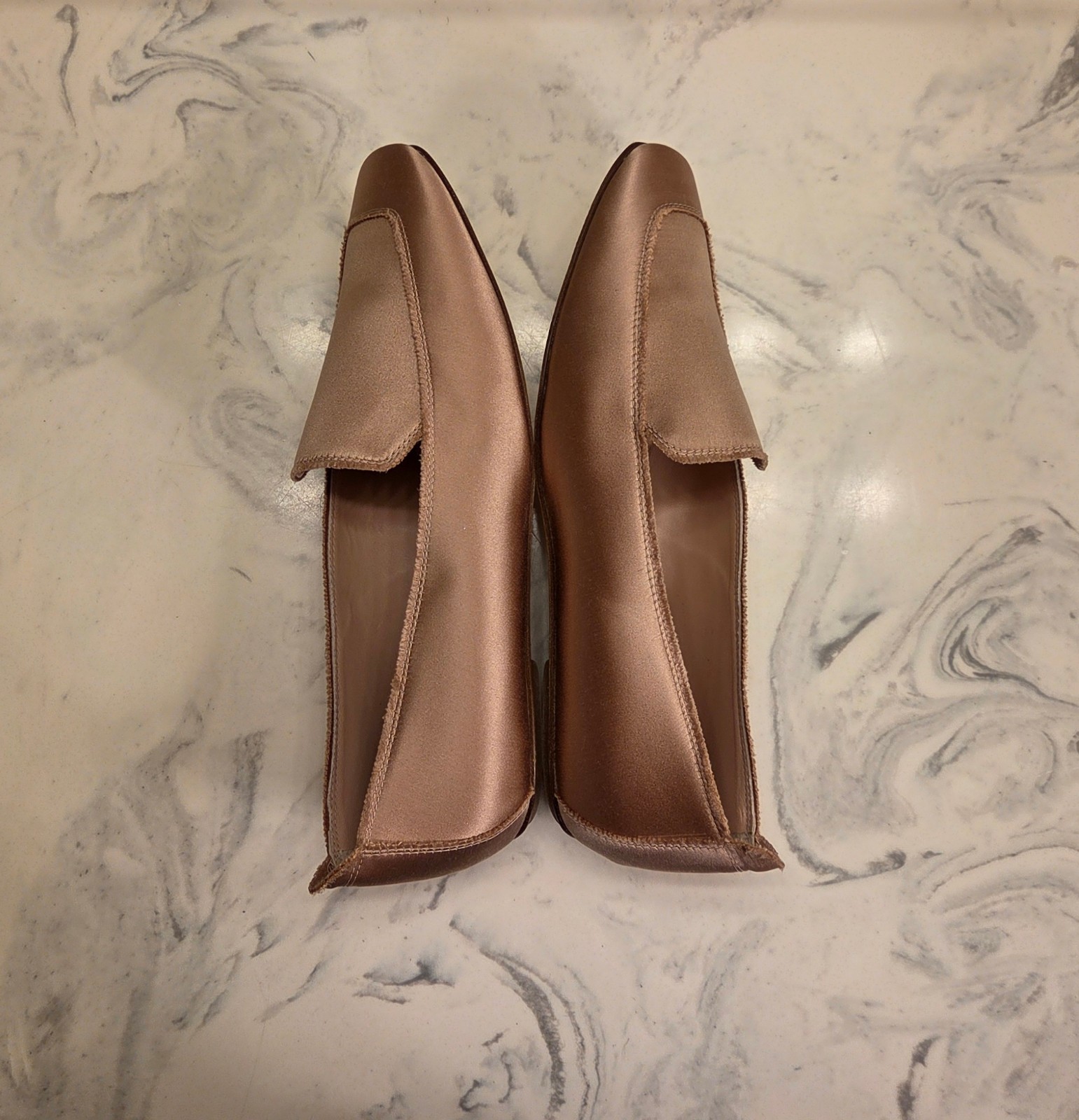 New! Pedro Garcia ‘Tamer’ Loafers Bisque Satin Womens 10 US 40 Eur. MSRP $550