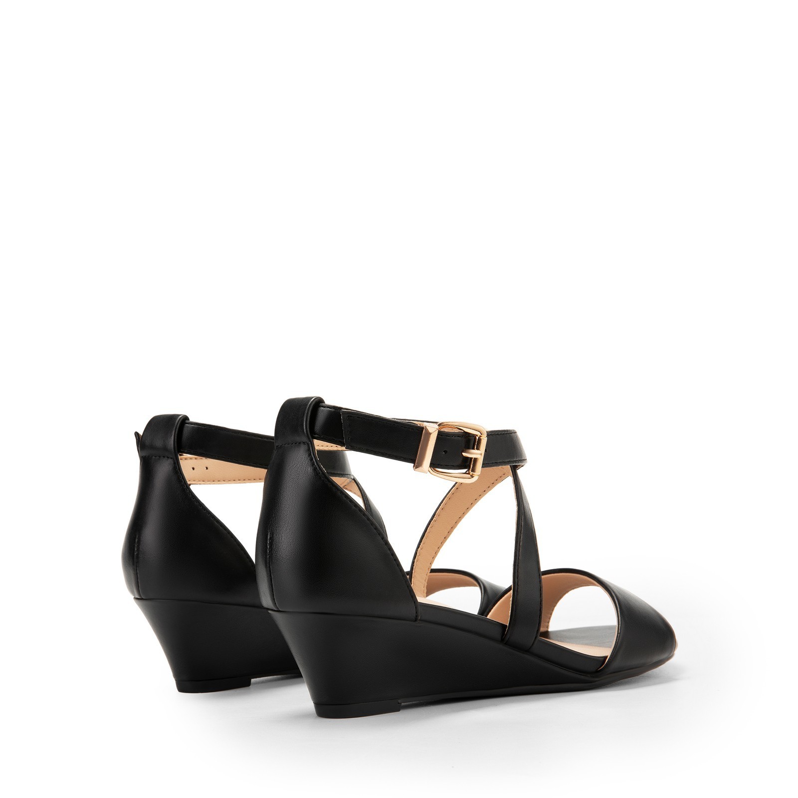 DREAM PAIRS Women’s Ankle Strap Low Wedge Sandals Open Toe Casual Dress Shoes