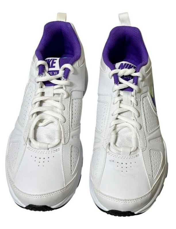 Nike T-Lite XI Athletic Shoes Women’s Size 6 White Purple Leather New No Box