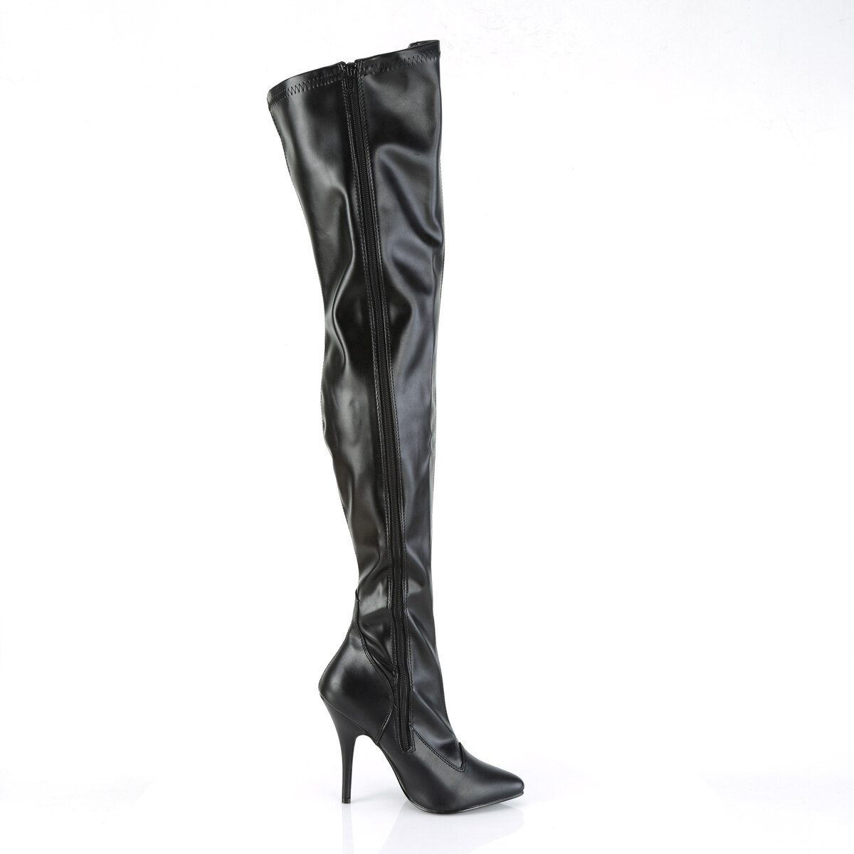 PLEASER Sexy Stripper Black Matte 5″ Heel Thigh High Women’s Boots SED3000/B/PU