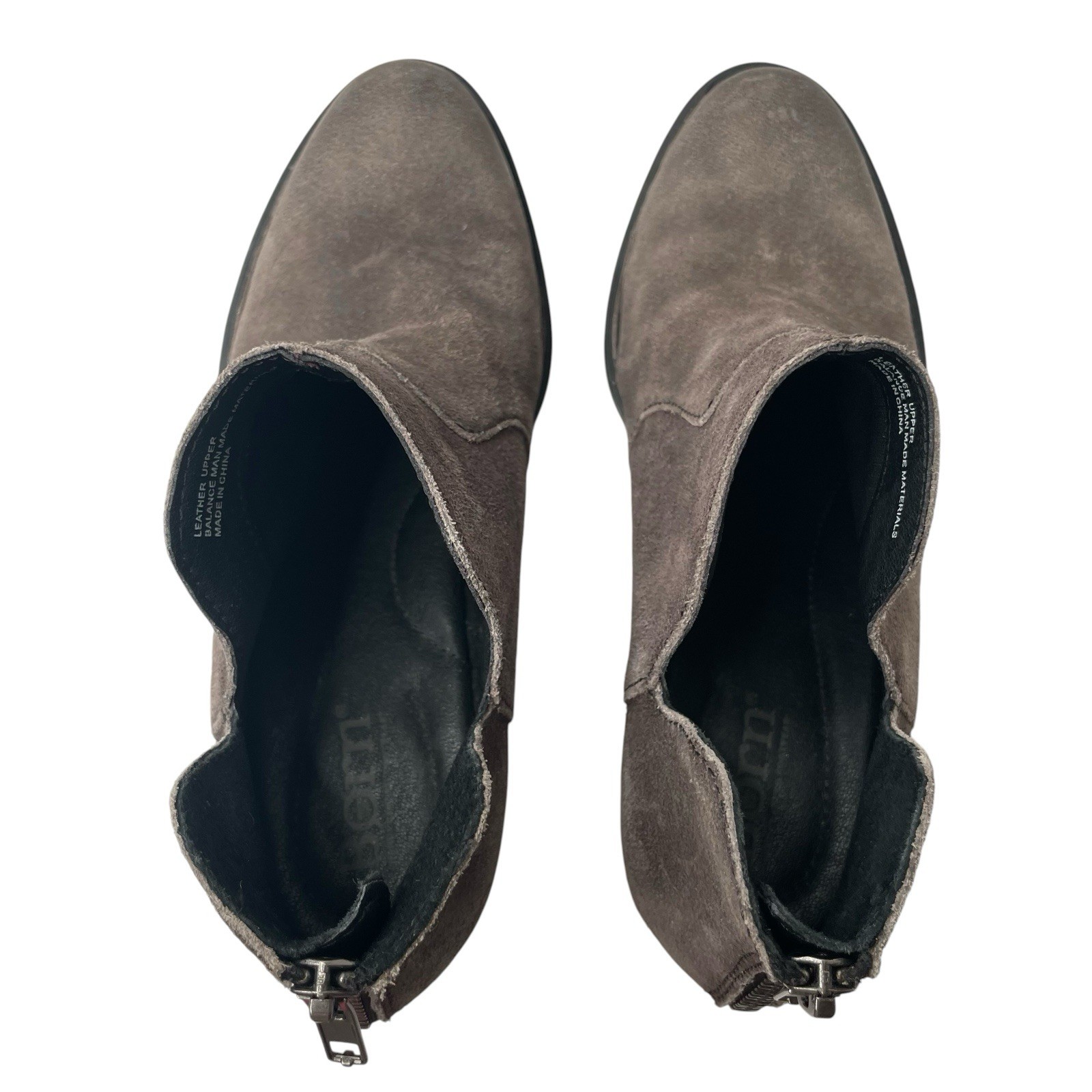 Born Women’s Distressed Taupe Kerri Full Grain Leather Size 6 M Bootie Round Toe