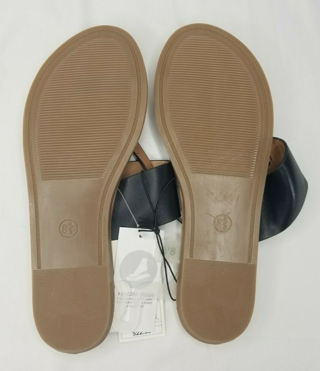 A New Day – Women’s Faux Leather Slide Sandals Size 8.5 – Black – NWT