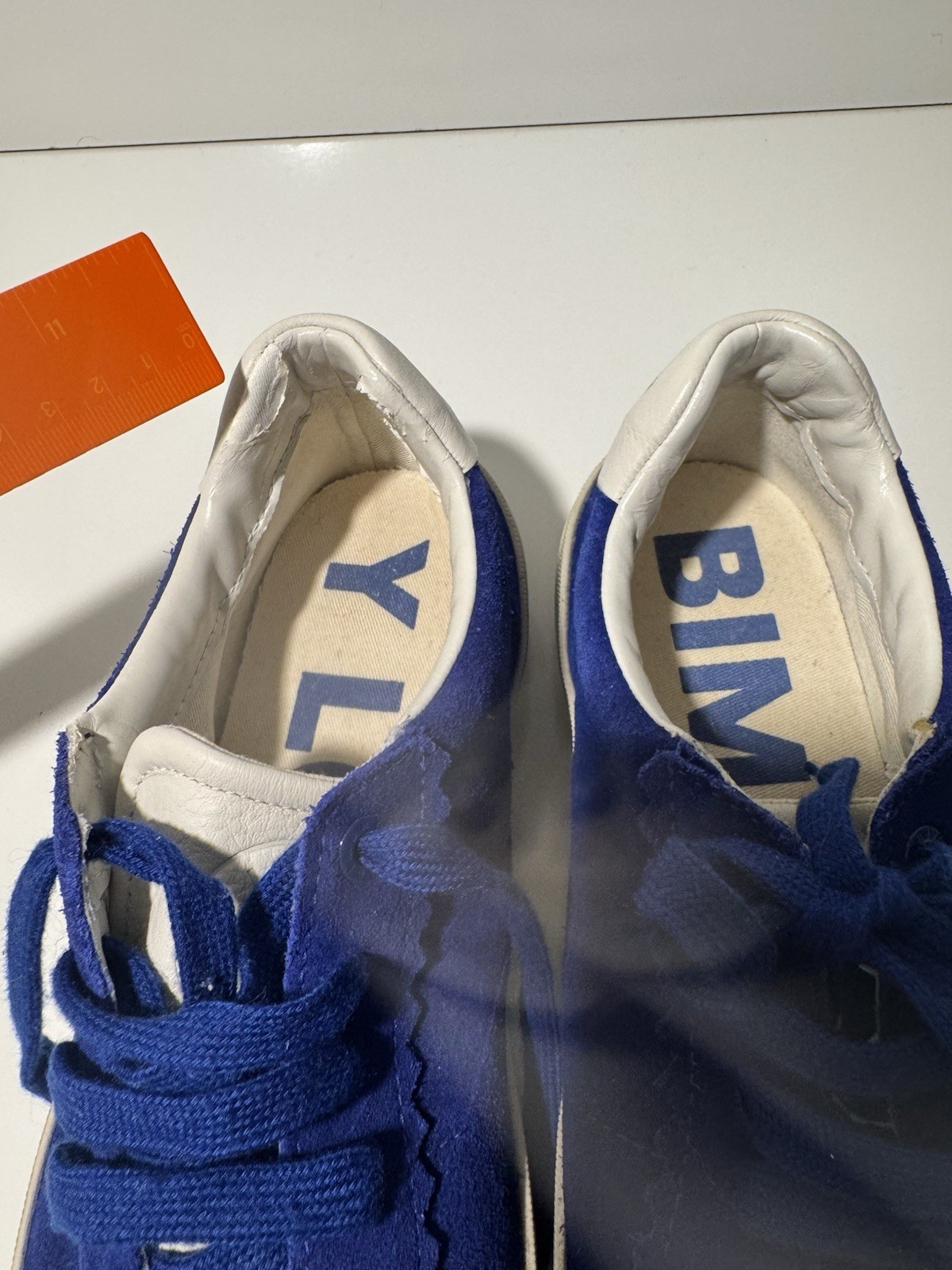 Bimba y Lola Blue Suede Sneakers With Scalloped Upper Women Size 40