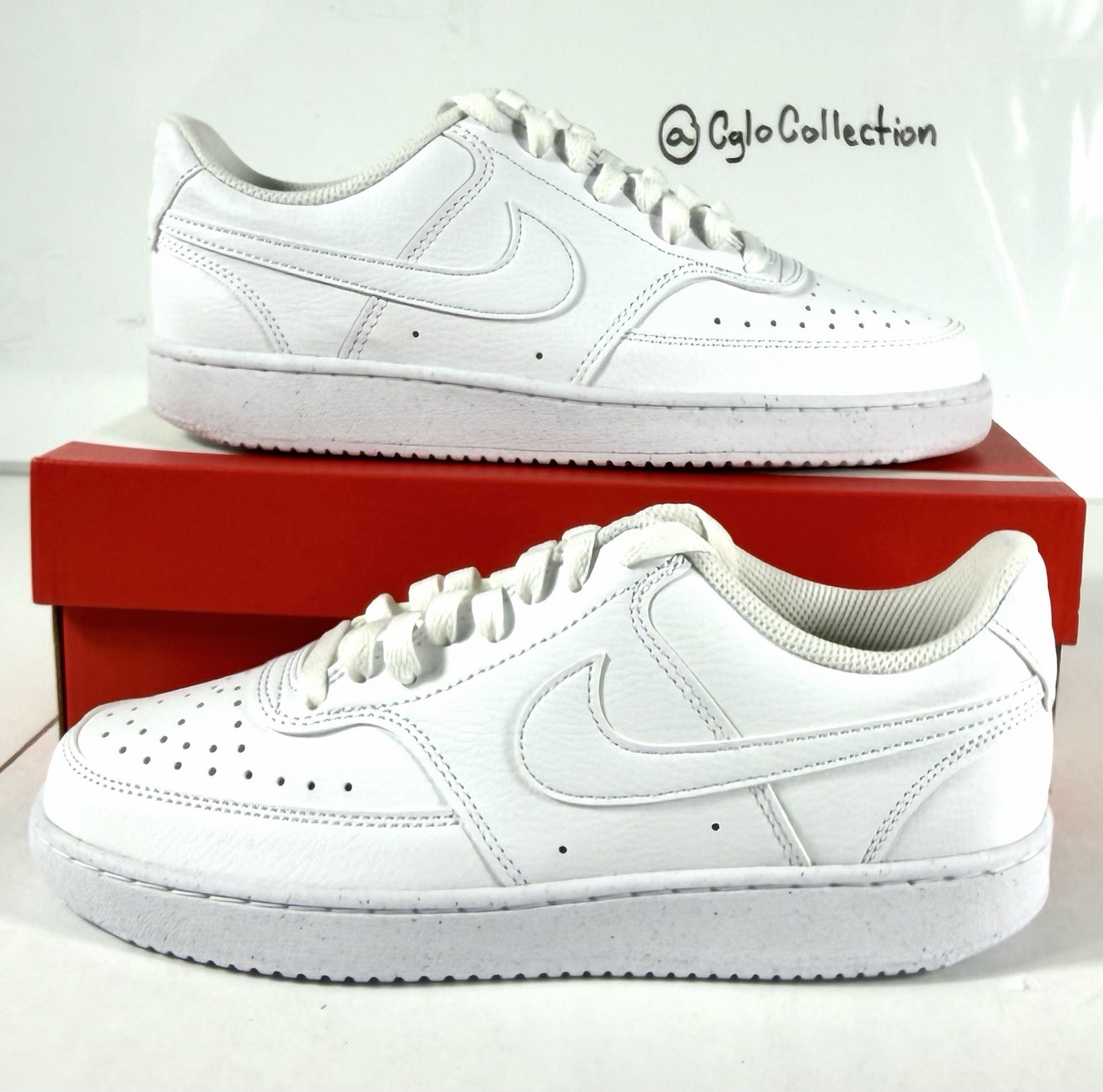 Nike Court Vision Next Nature W Women’s Sneakers Leather Triple White DH3158-100