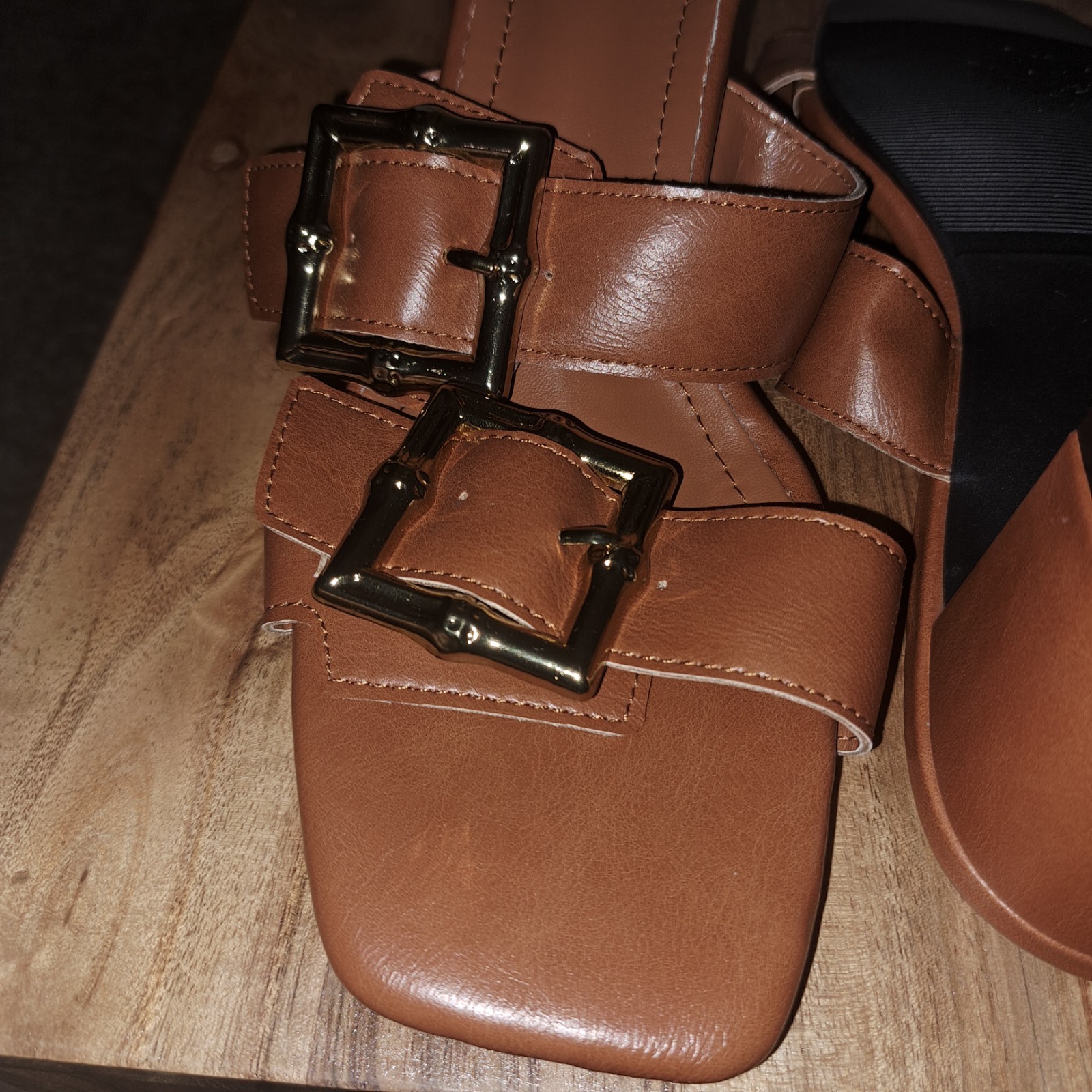 SHUZIA Ladies Solid Color Flat Sandals With Concise And Beautiful Metal