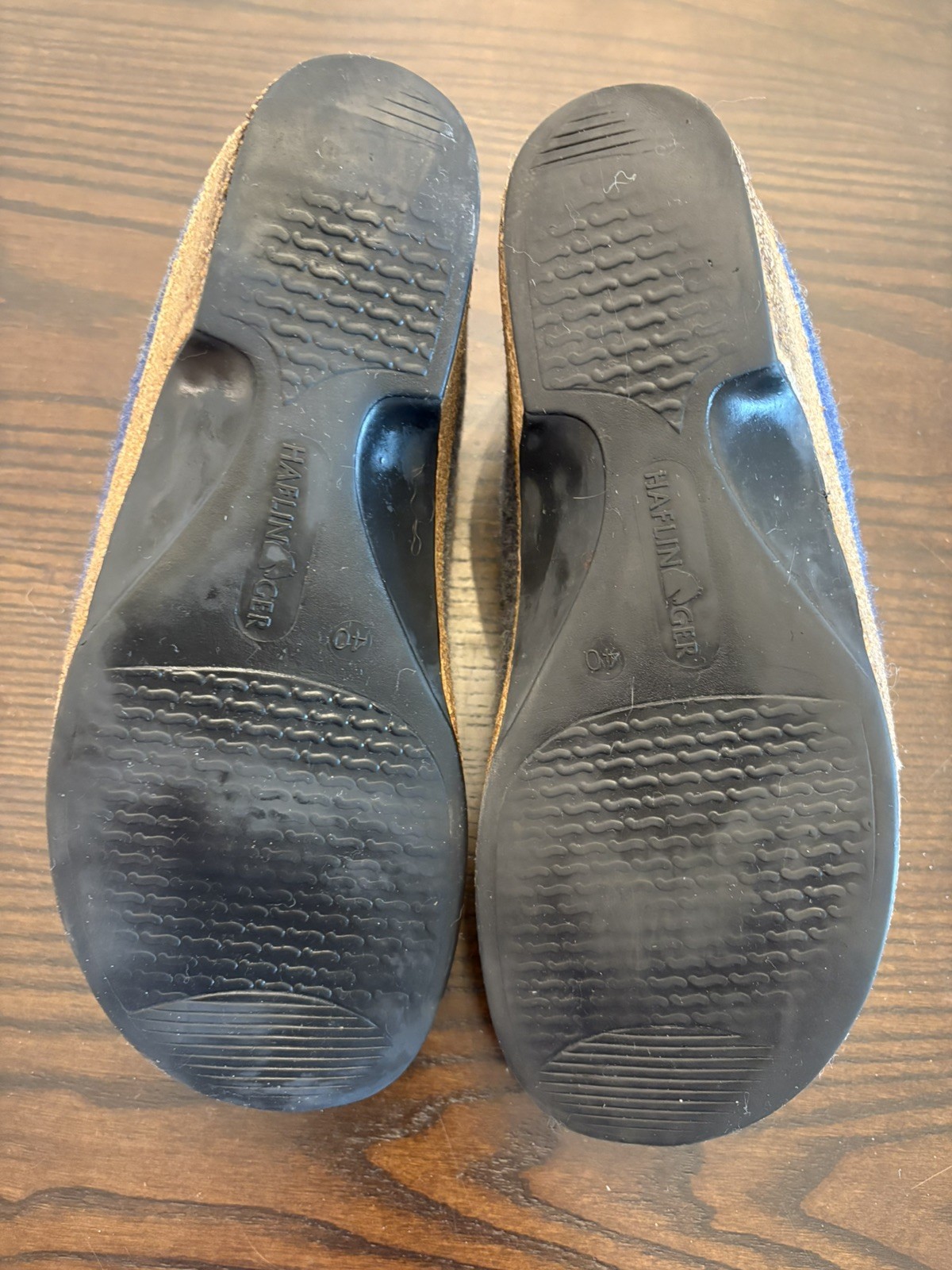 40 Haflinger Blue Wool Mule Slipper Clog Shoe Indoor Outdoor