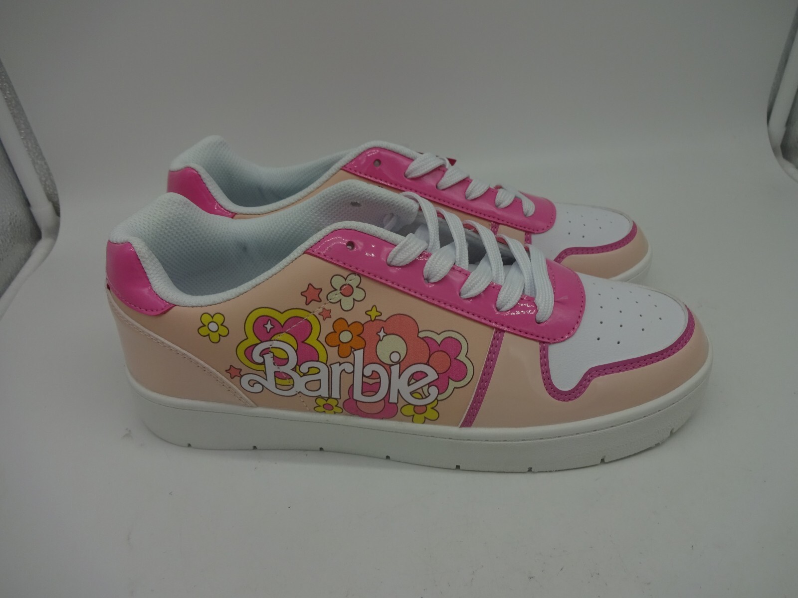 Women’s Mattel Barbie Court Sneakers Skater Shoes Flower Hot Pink 6 7 8 9 10 11