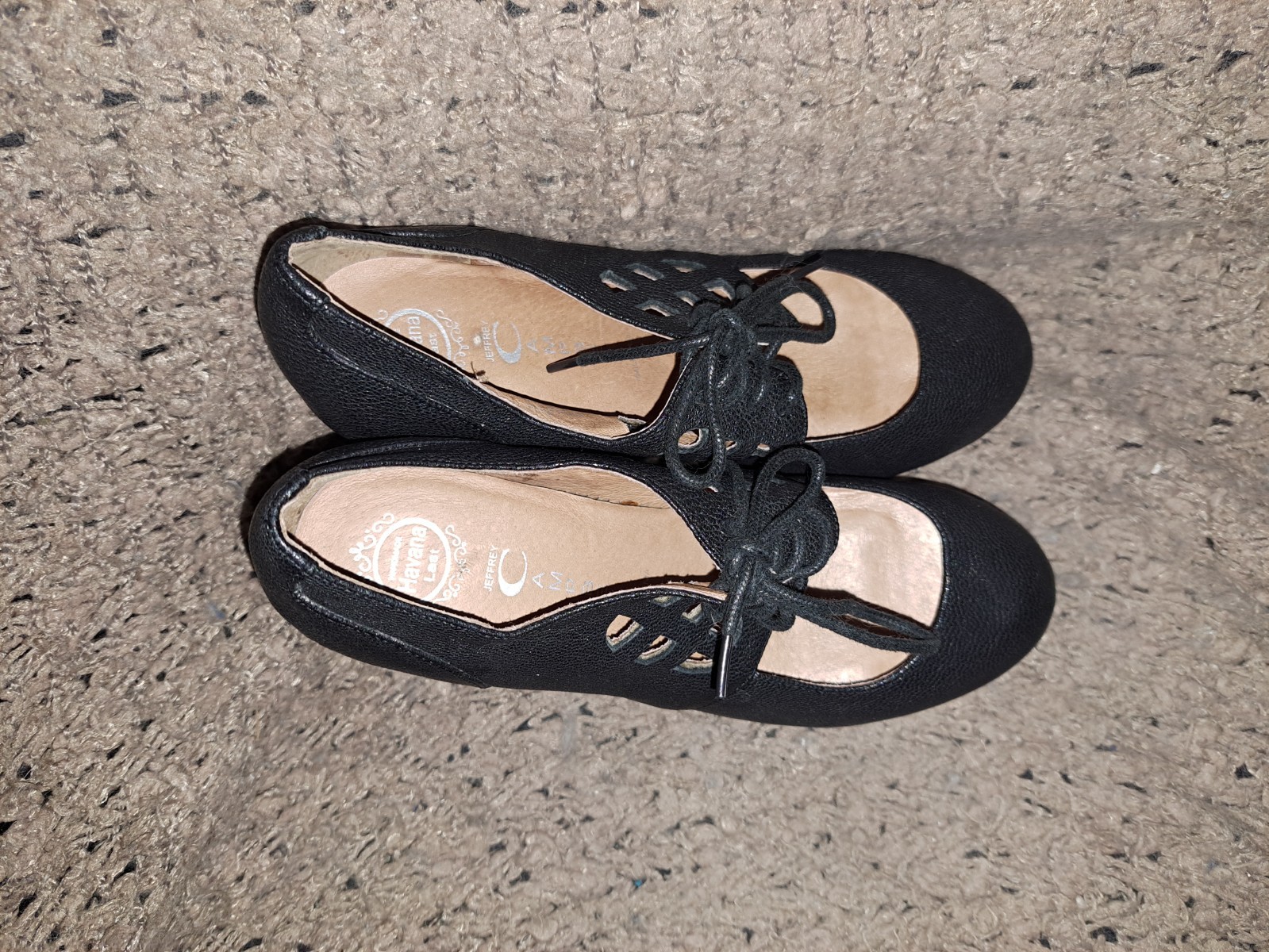 JEFFREY CAMPBELL-Raid-Black/Silver Leather Platform Heels-Sz 38/7.5-Excellent