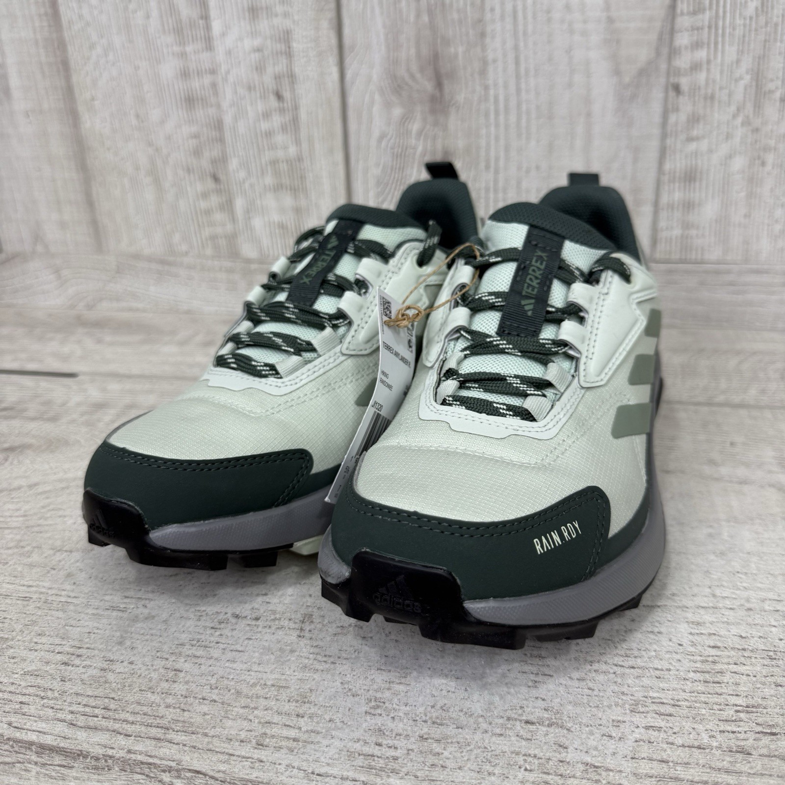 adidas Terrex Anylander Rain.Rdy Hiking Womens Sz 7 Green Sneakers Shoes JI1320