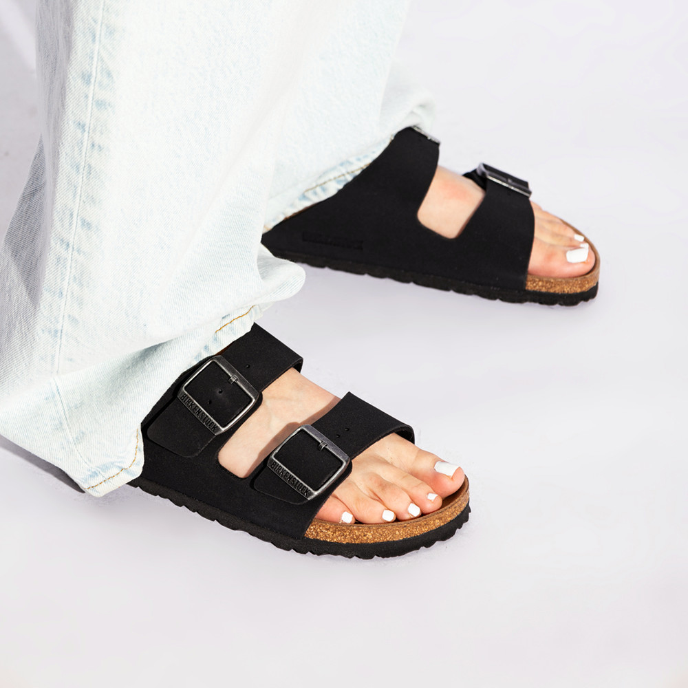 Birkenstock Arizona Black Soft Footbed Suede Leather Sandal Women’s shoes