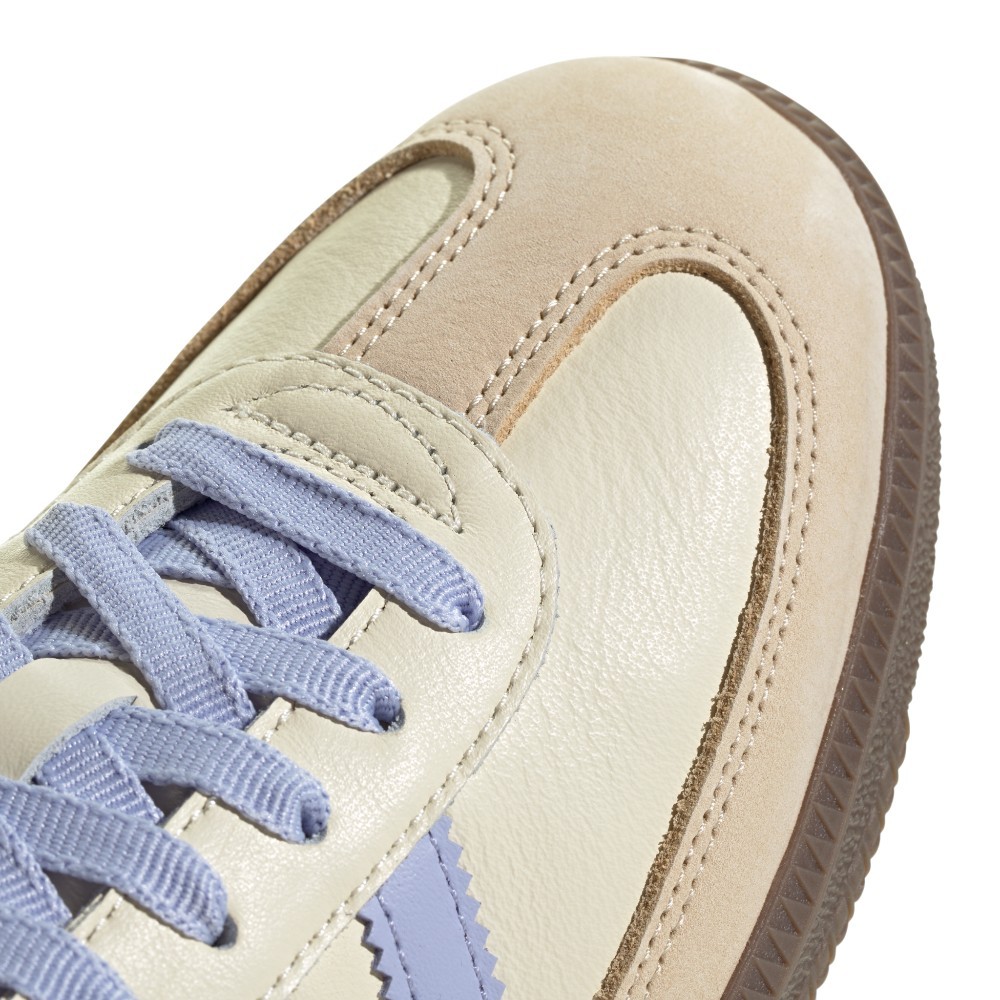 adidas Samba Og Lace Up Womens Off White, Purple Sneakers Casual Shoes JI2678