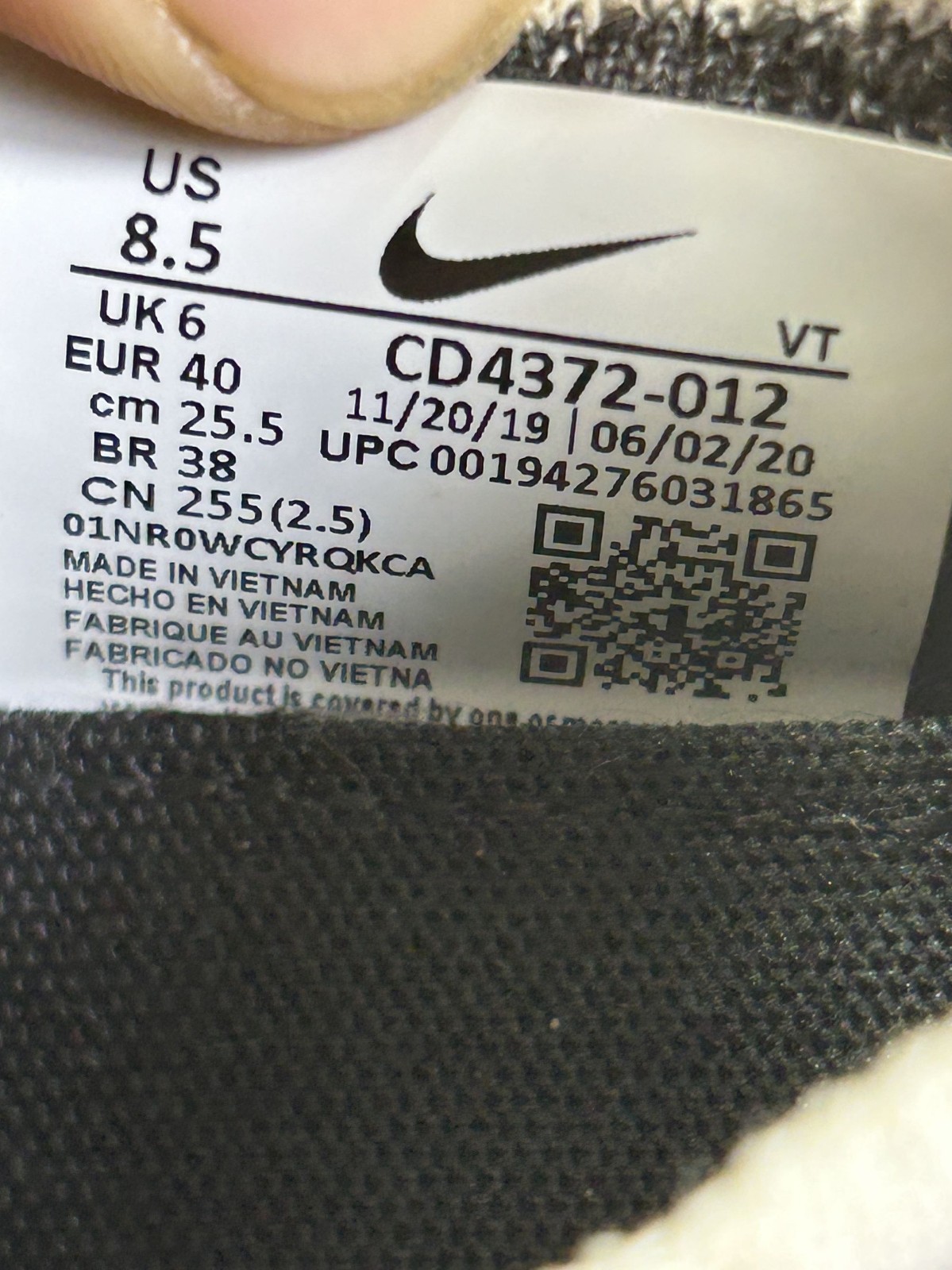 Nike React Infinity Run Flyknit Black Gray Athletic Running Shoes Womens 8.5